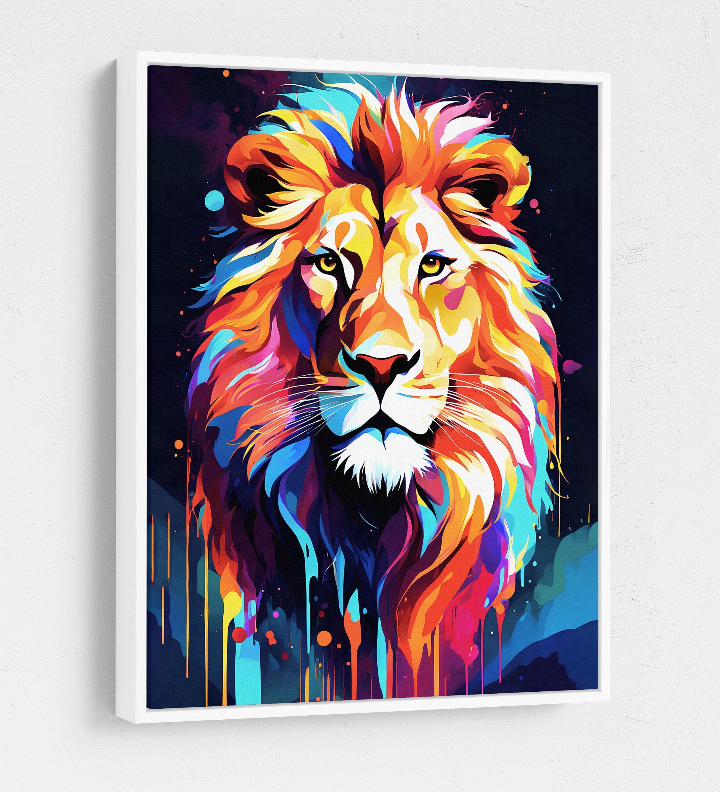 The Lion Canvas Wall Art, Abstract Lion Print, Animal Decor, Lion Decor, Vibrant Lion Art, King Of The Jungle Decor