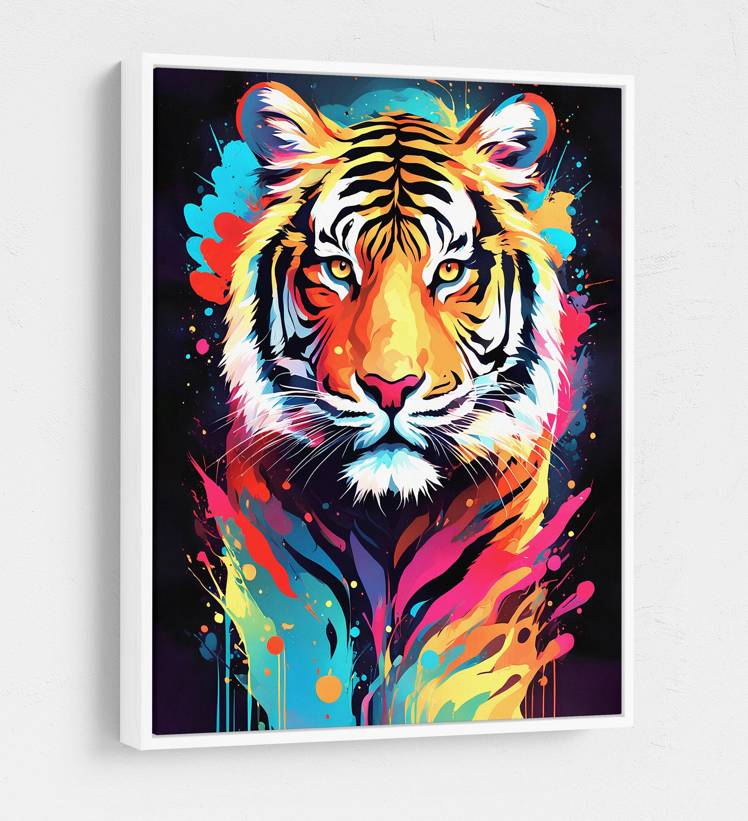 The Tiger Canvas Wall Art, Abstract Tiger Print, Animal Decor, Tiger Decor, Vibrant Tiger Art, Panthera Tigris
