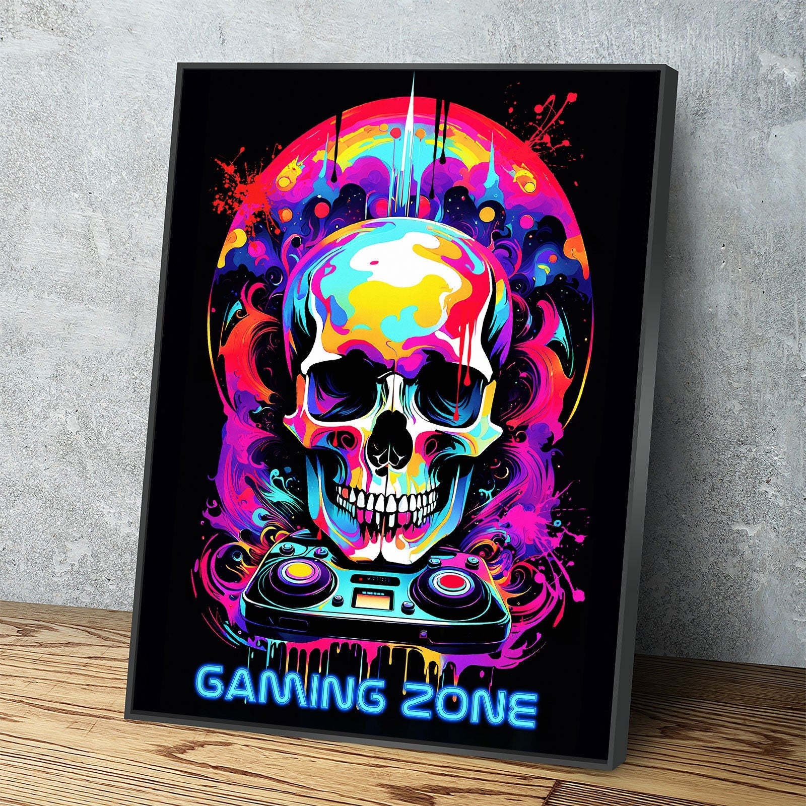Gaming Zone Canvas Wall Art, Gamers Decor Perfect for A Game Room Or Dorm, Gaming Zone Decor, Teenage Decor, Gamers Print