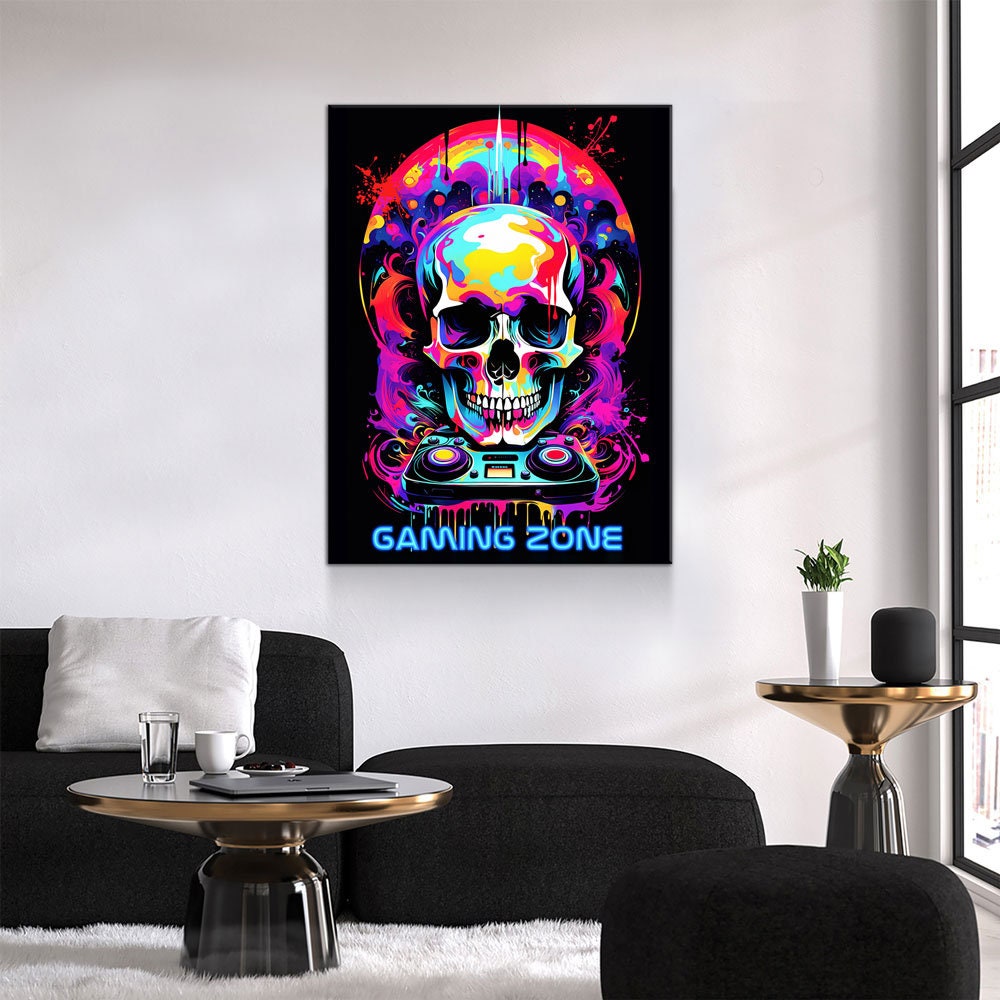 Gaming Zone Canvas Wall Art, Gamers Decor Perfect for A Game Room Or Dorm, Gaming Zone Decor, Teenage Decor, Gamers Print