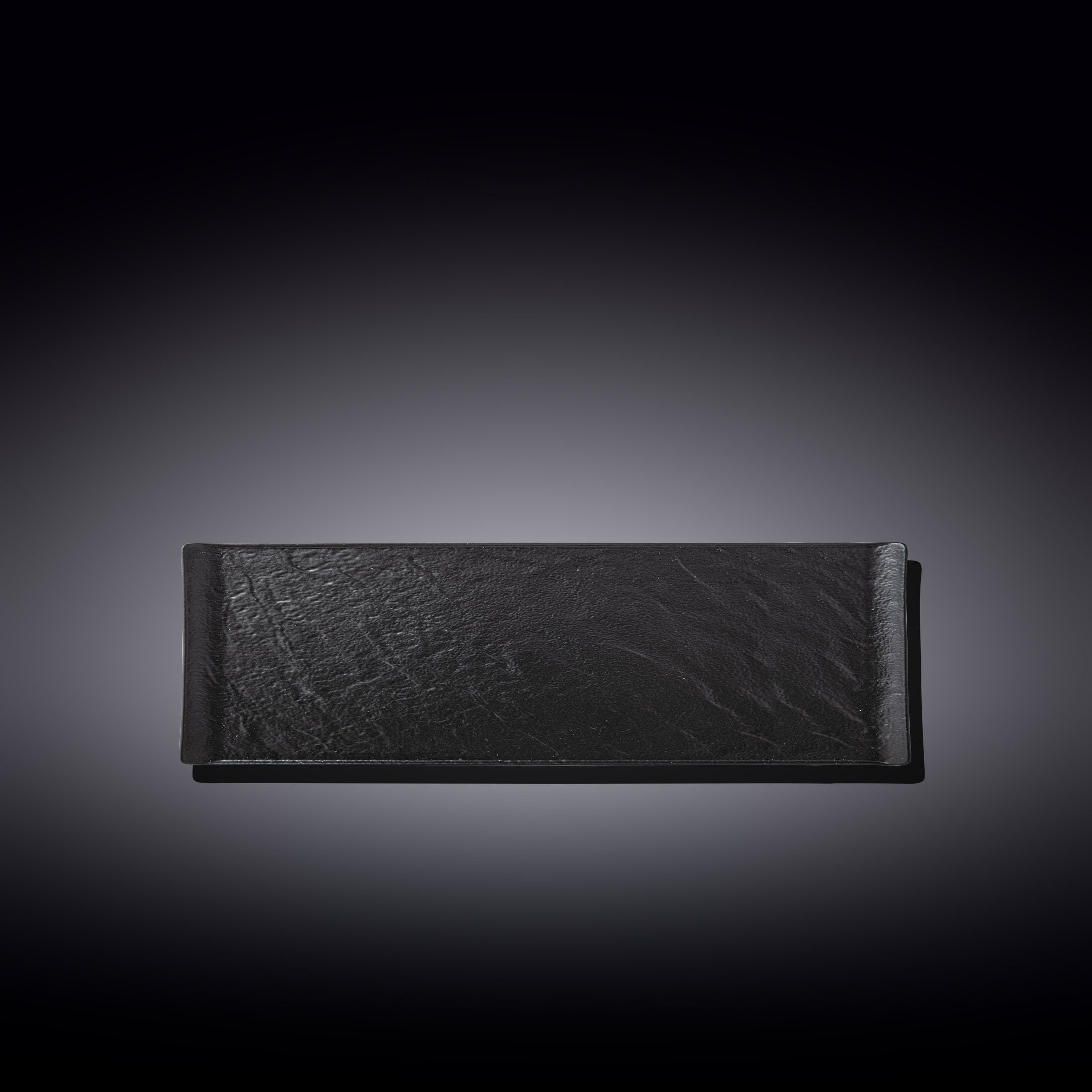 Set Of 3 Black Porcelain Slate look Rectangular Dish 11.75" inch X 3.75" inch