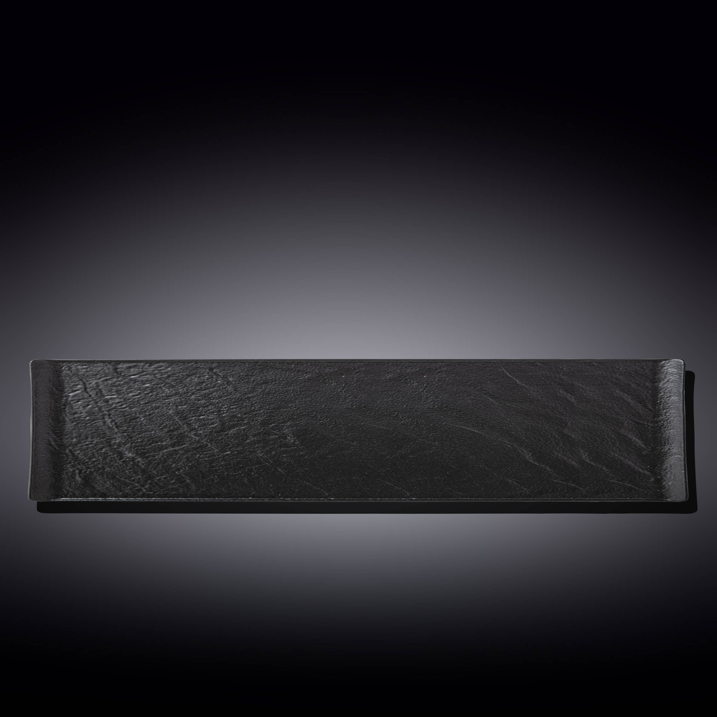 Set Of 3 Black Porcelain Slate look Rectangular Dish 18.25" inch X 3.75" inch
