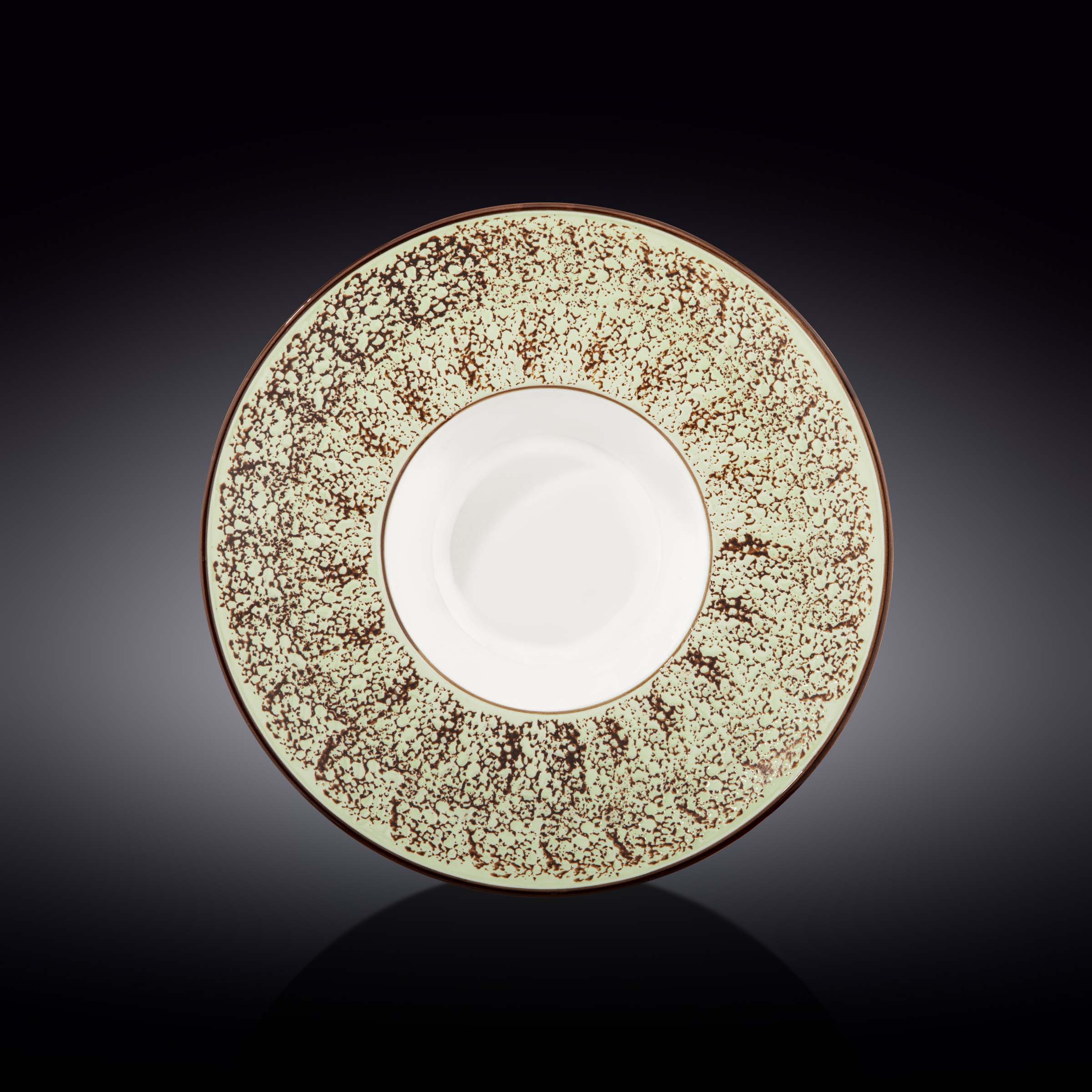 Set Of 2 Pale Green / PistachioPorcelain Deep Plate 10.5" inch | 27 Cm 8 Fl Oz | 250 Ml