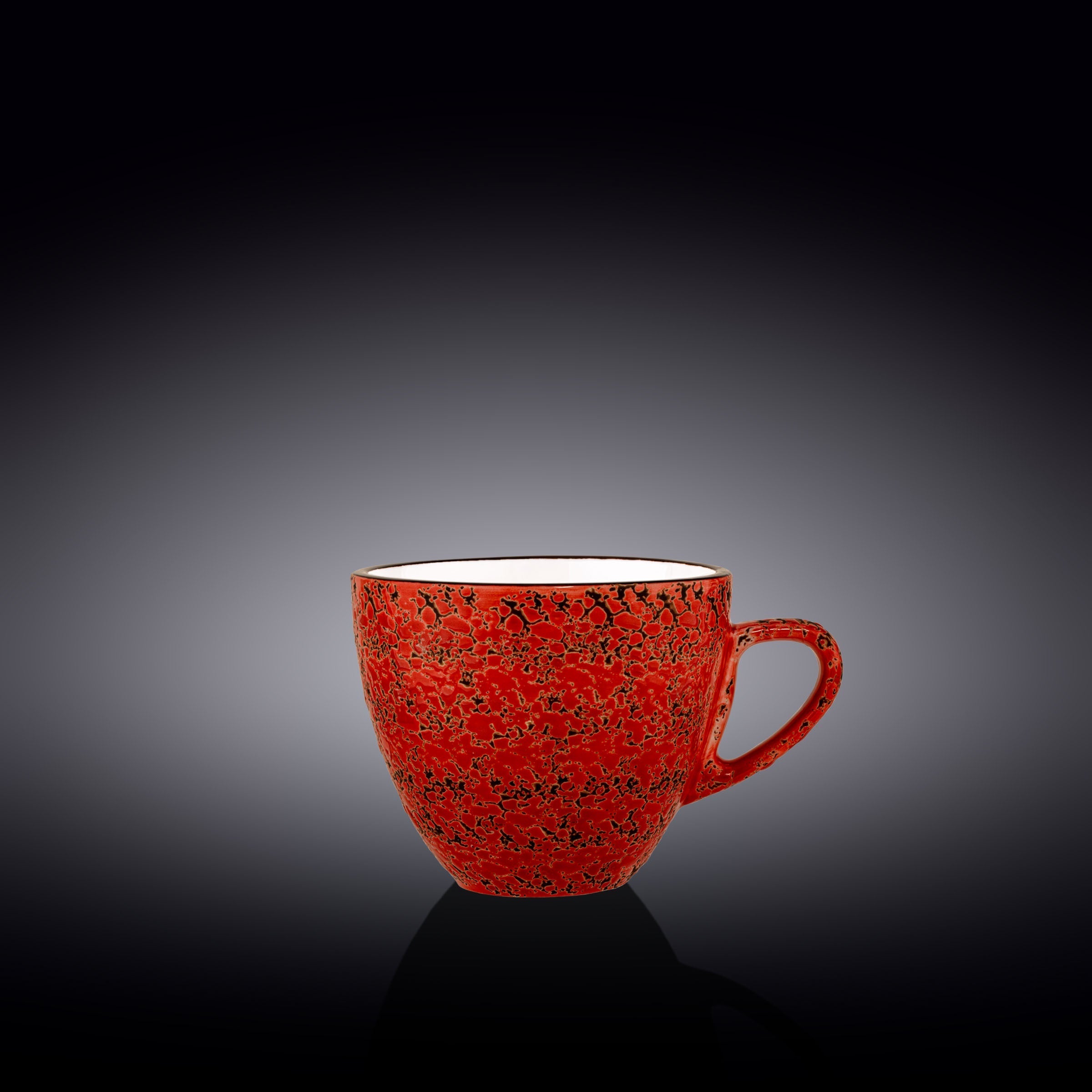 Set Of 6 Red Porcelain Coffee / Tea Cup 10 FL OZ | 300 ML