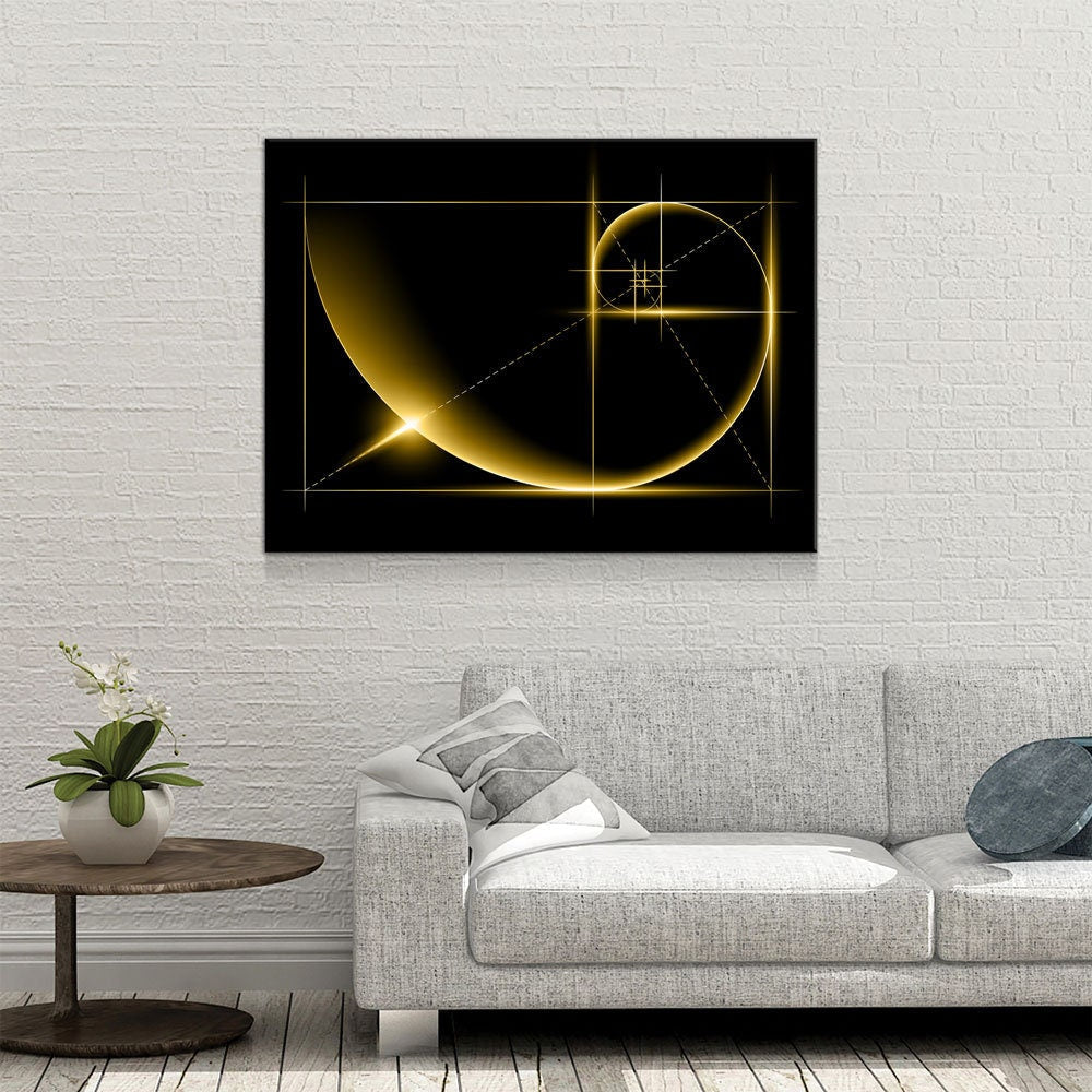 Fibonacci Canvas Wall Art, The Golden Ratio Wall Art, Minimalist Decor, Golden Ratio Canvas, Fibonacci Wall Art, Fibonacci Spiral