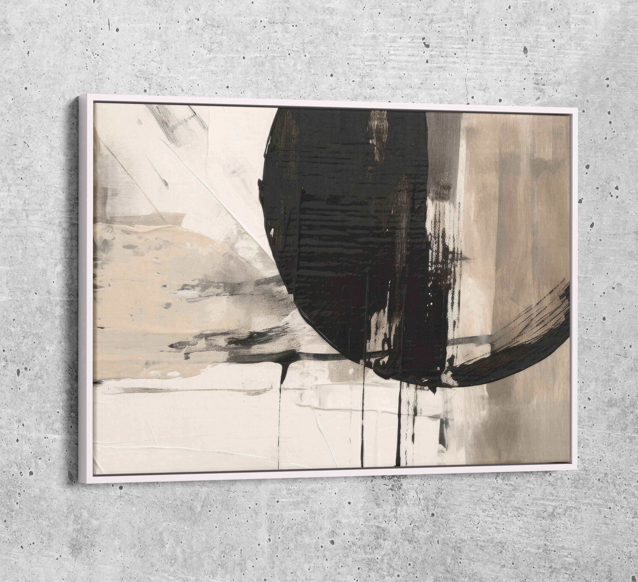 Japandi Style Canvas Wall Art, Monochromatic Japandi Art, Japanese Wall Art, Japandi Decor, Japandi Zen Wall Art, Minimalist Art, Earthy Art