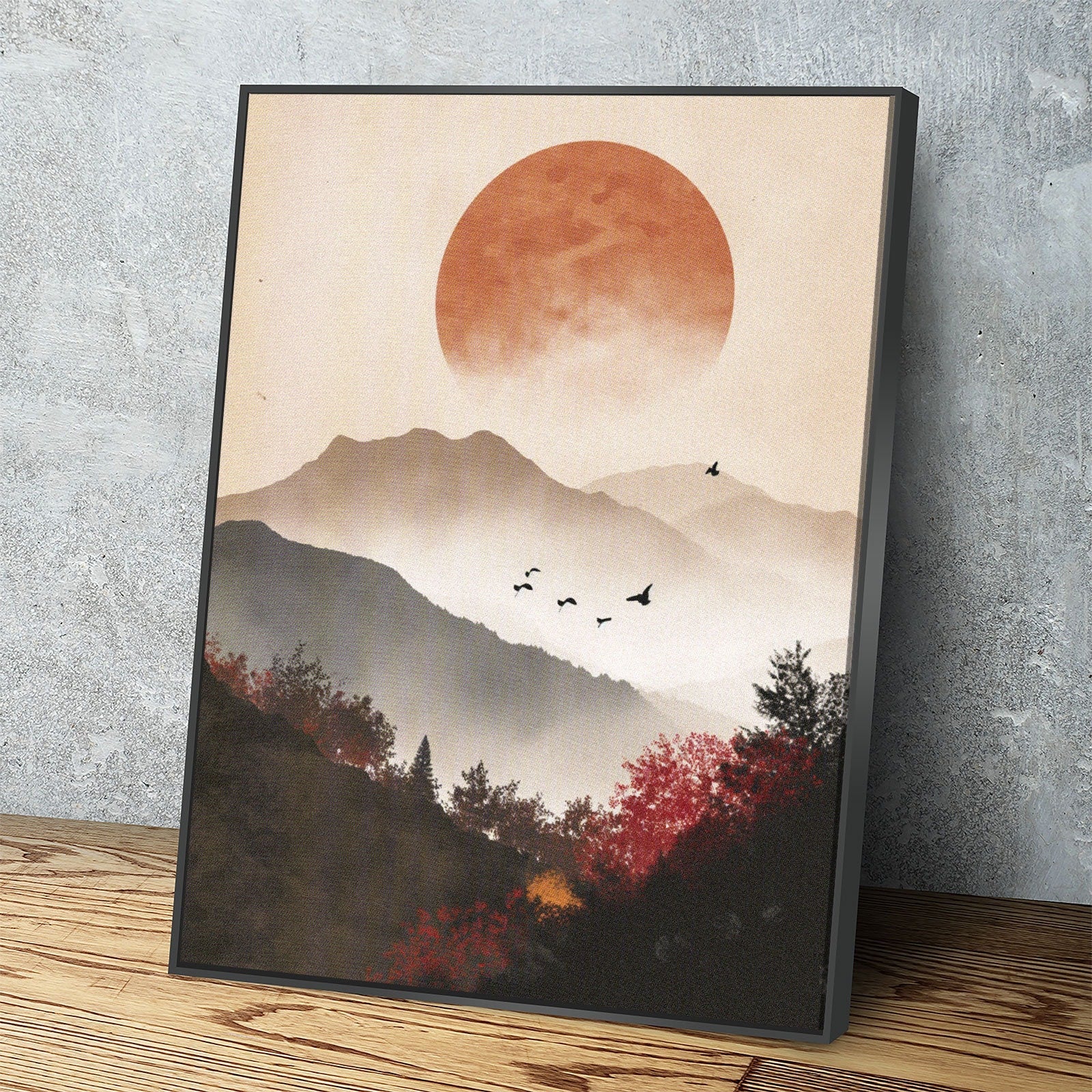 Japandi Zen Style Canvas Wall Art, Japandi Art, Japanese Wall Art, Japandi Decor, Japandi Art Print, Minimalist Art, Earthy Art