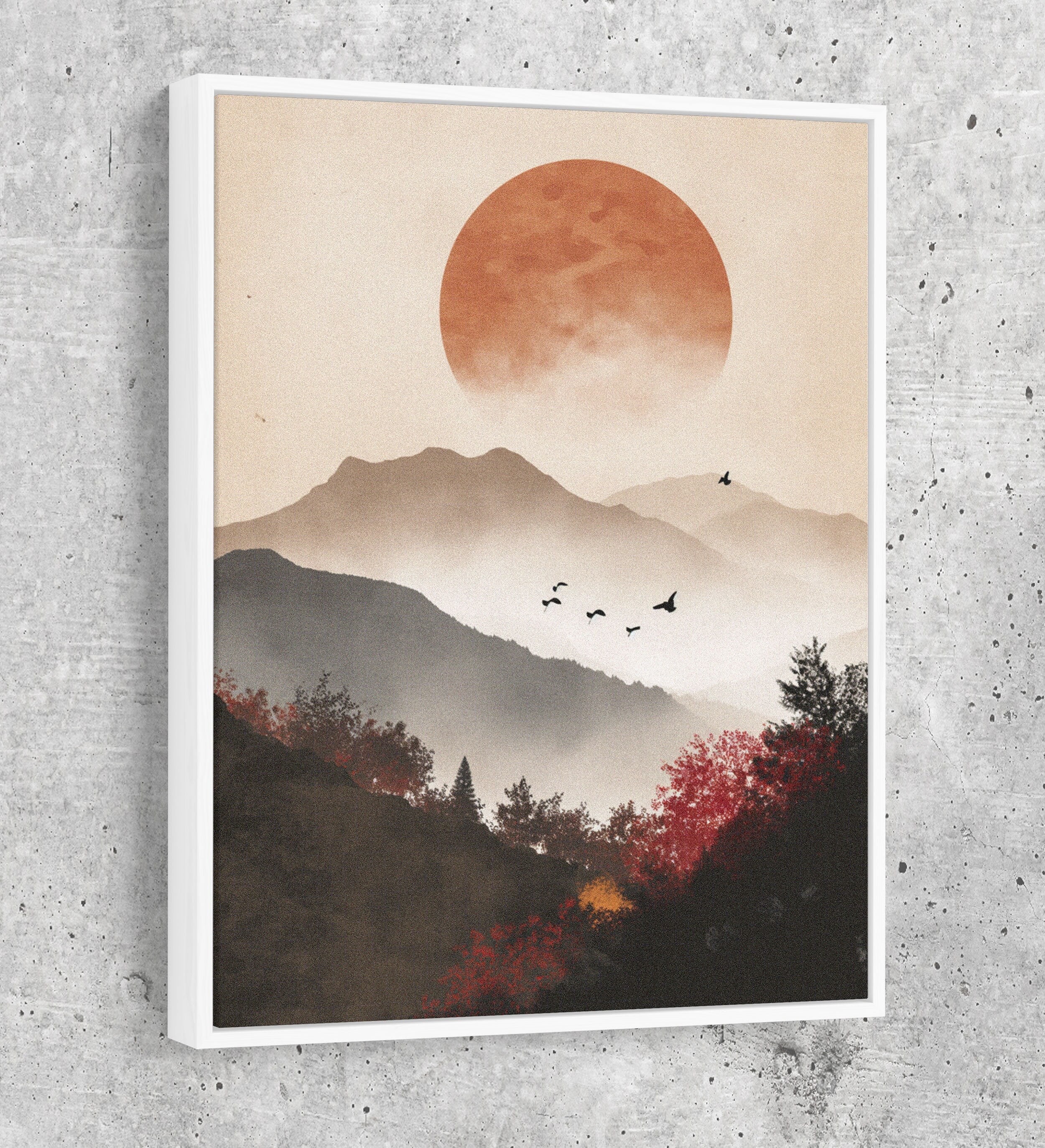 Japandi Zen Style Canvas Wall Art, Japandi Art, Japanese Wall Art, Japandi Decor, Japandi Art Print, Minimalist Art, Earthy Art