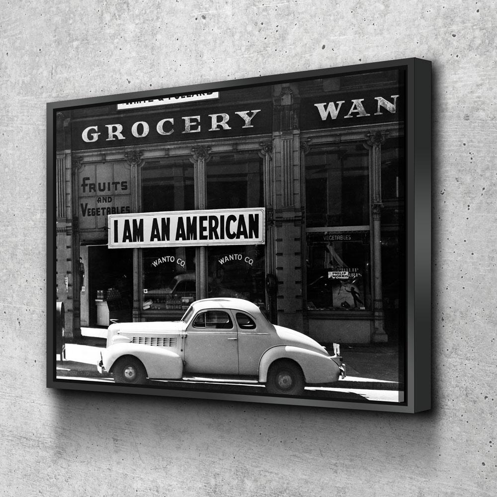 I Am An American Print, Dorothea Lange Photograph, 1942, Vintage Photo, American Patriotism, Immigrants, Dorothea Lange Print, Oakland CA