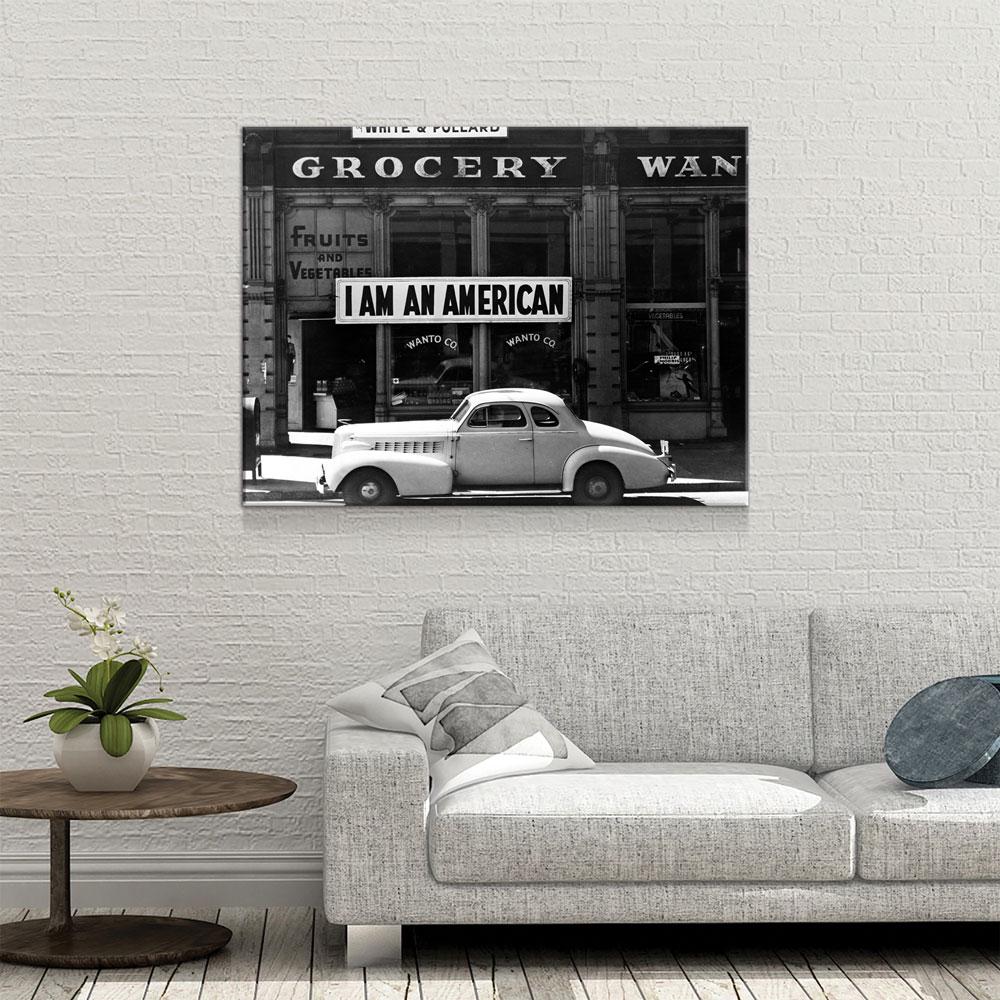 I Am An American Print, Dorothea Lange Photograph, 1942, Vintage Photo, American Patriotism, Immigrants, Dorothea Lange Print, Oakland CA