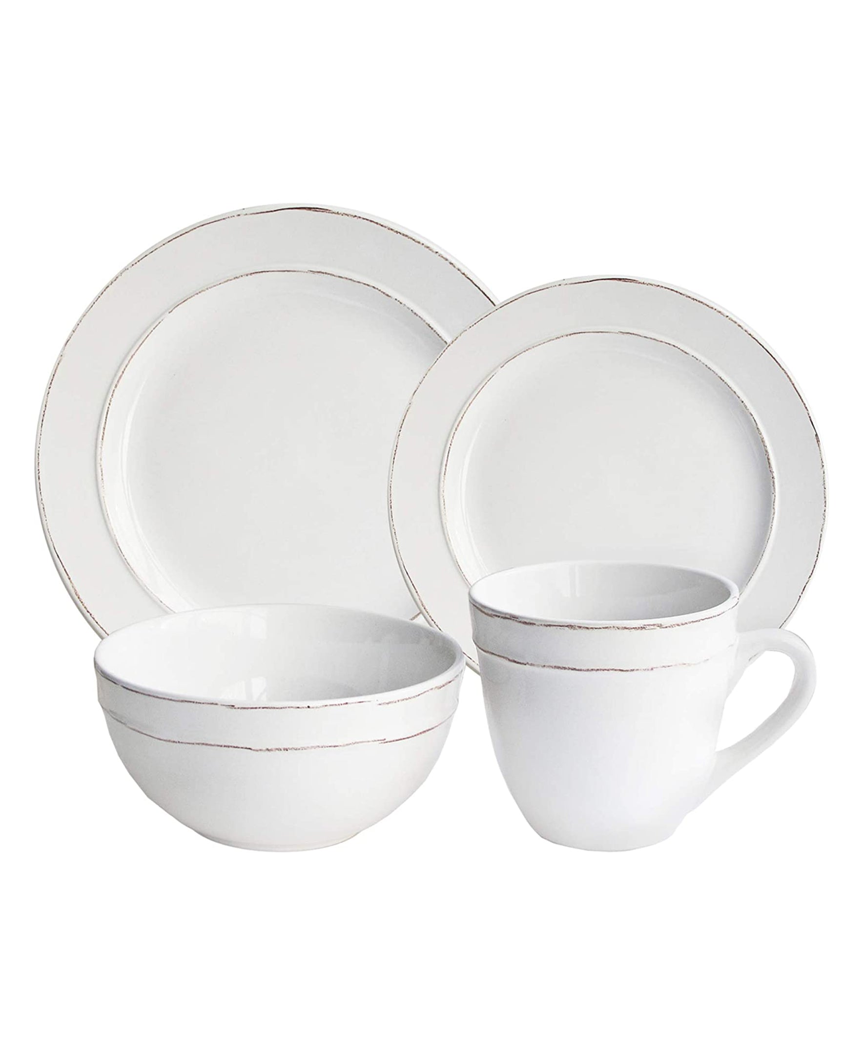 Olivia White 16-Piece Dinner Set