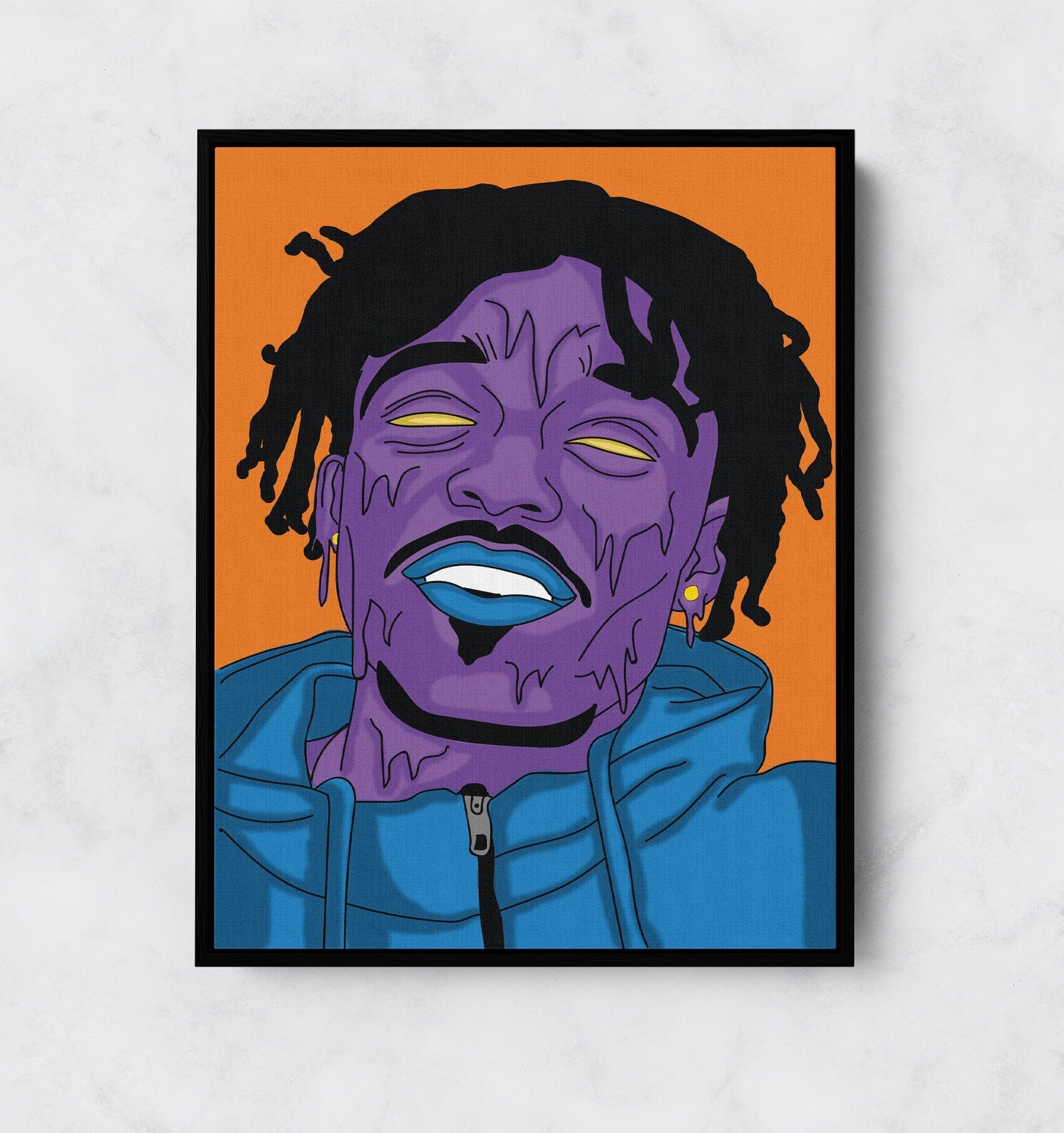 Lil Uzi Canvas Wall Art, Hip Hop Trap Decor, Lil Uzi Art, Pop Art, Music Decor, Rap Artist, Street Art