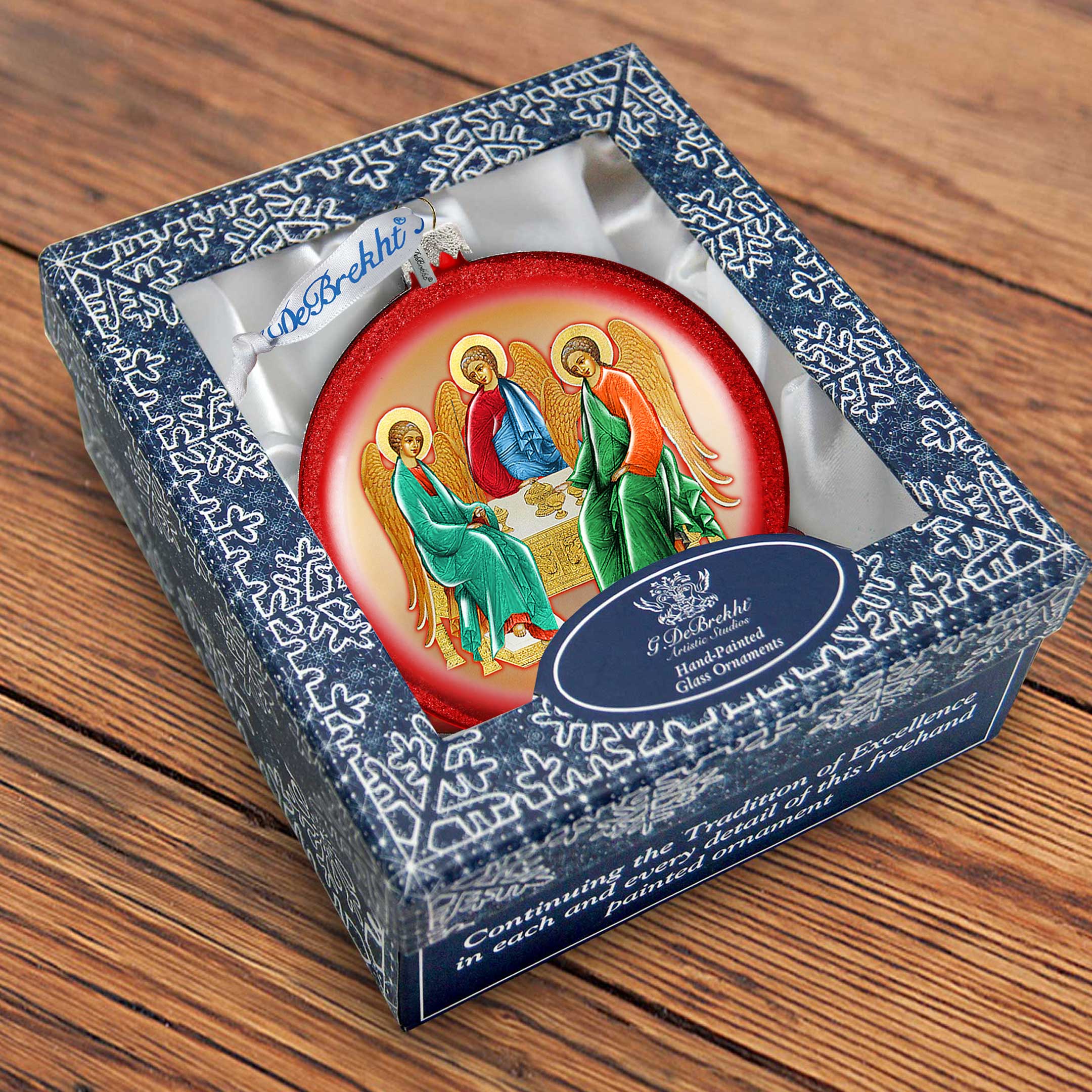 Trinity Glass Ornament by G. DeBrekht - Nativity Holiday Decor - 744-019