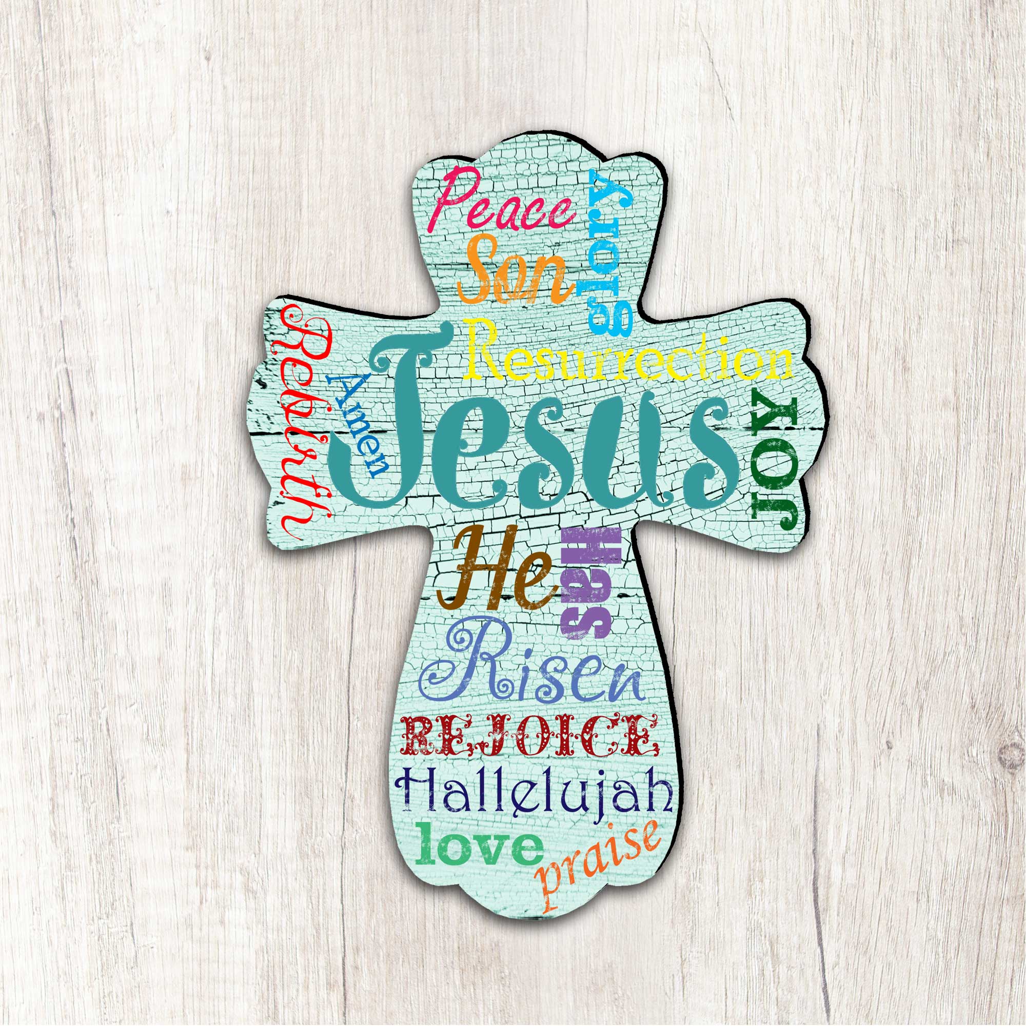 Jesus Cross Easter Door Decor by G. DeBrekht - Easter Spring Decor - 8198715H