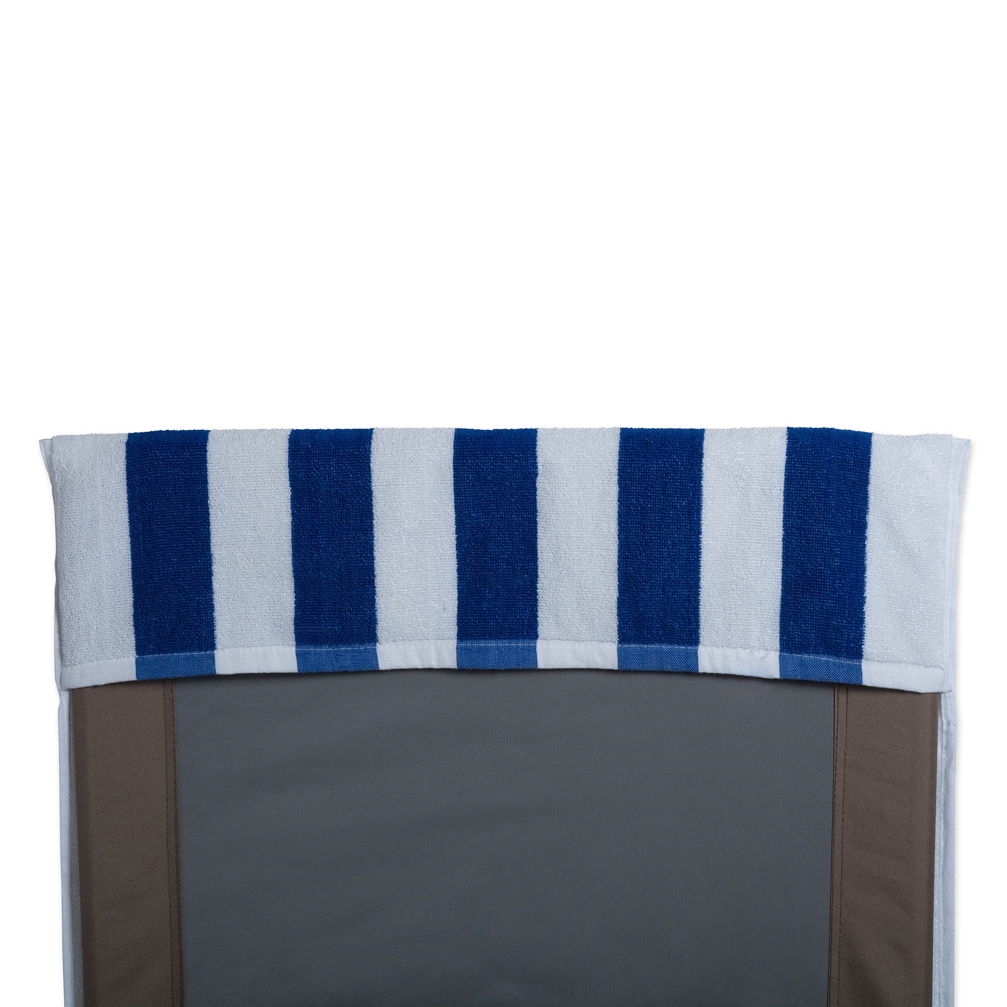 J&M Blue Stripe Lounge Chair Beach Towel With Top Fitted Pocket 26x82
