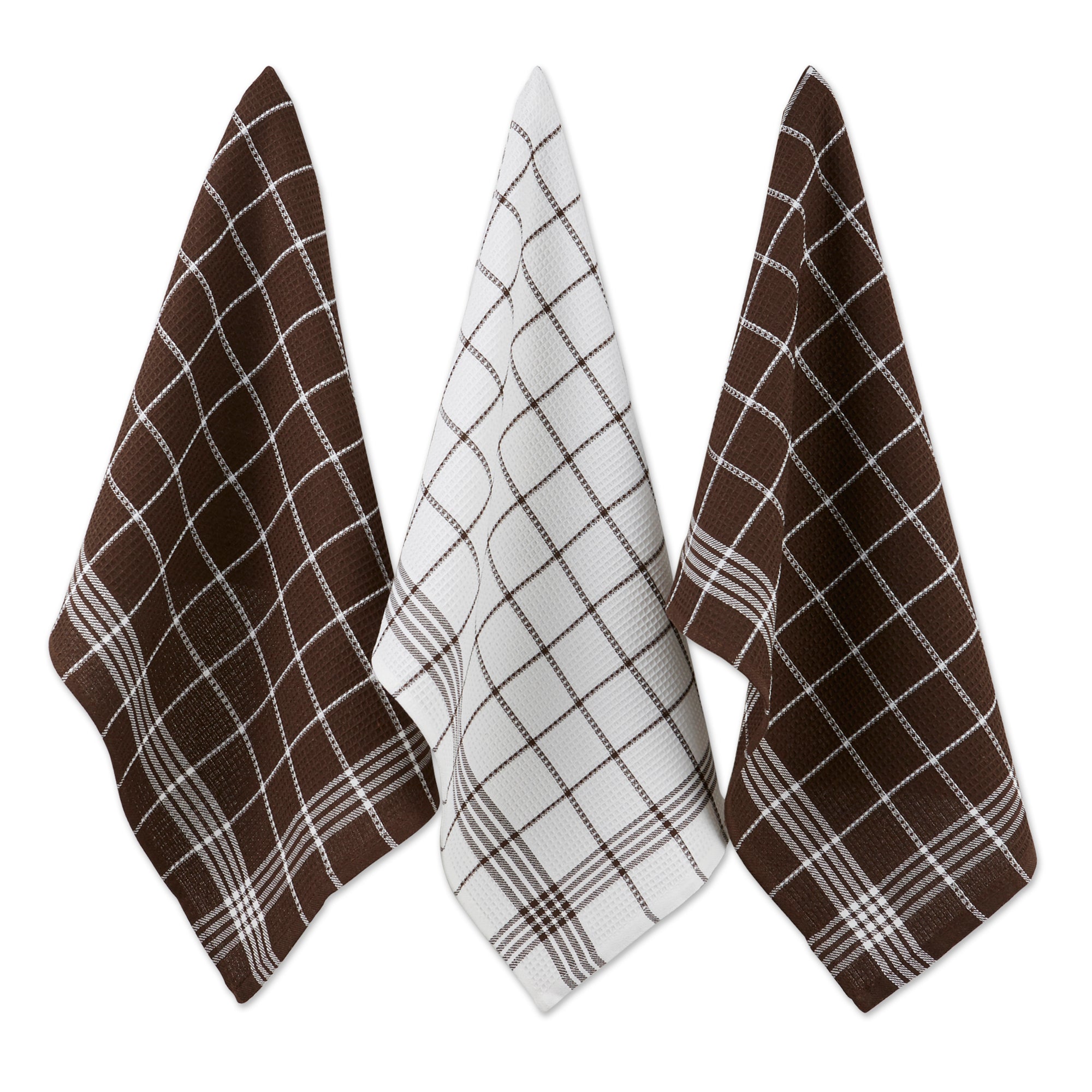 J&M Mocha Waffle Weave Dishtowel (Set Of 6)