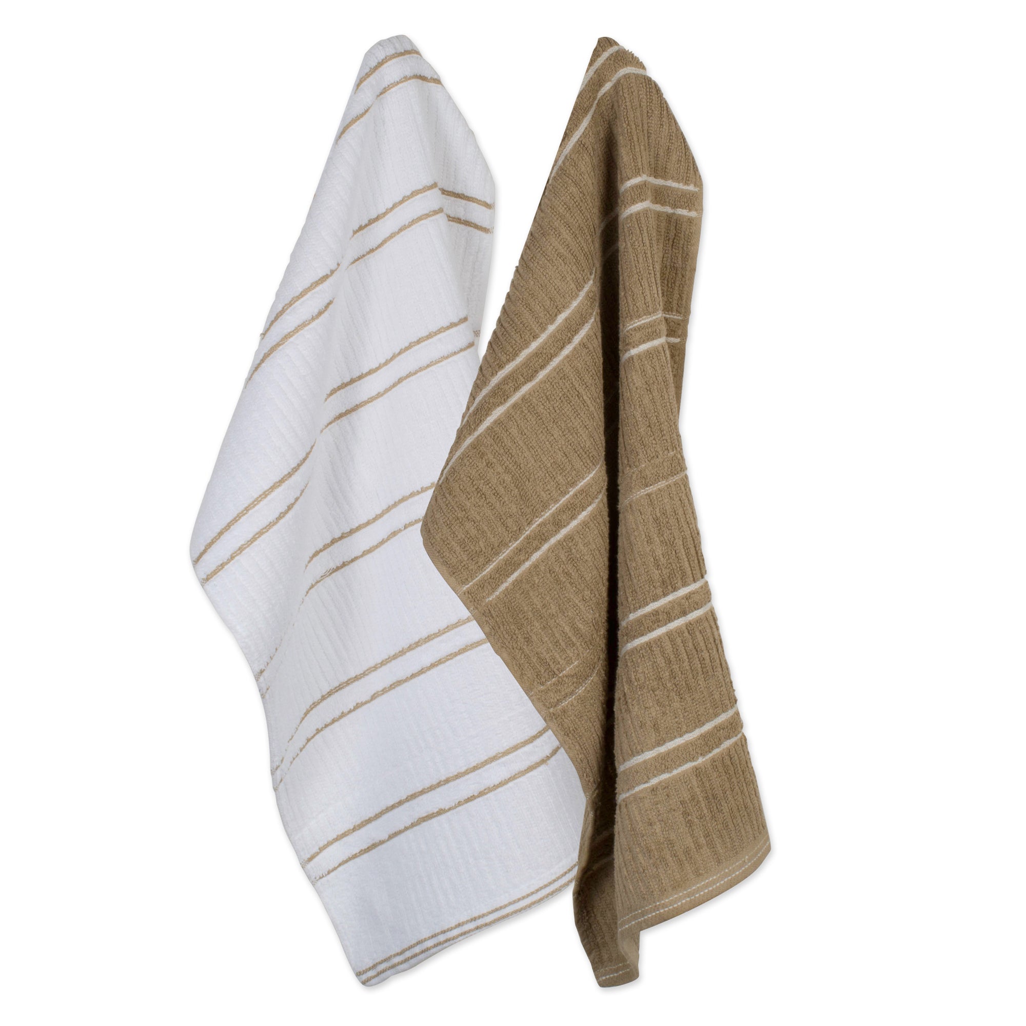 J&M Mocha Ribbed Terry Dishtowel (Set Of 6)