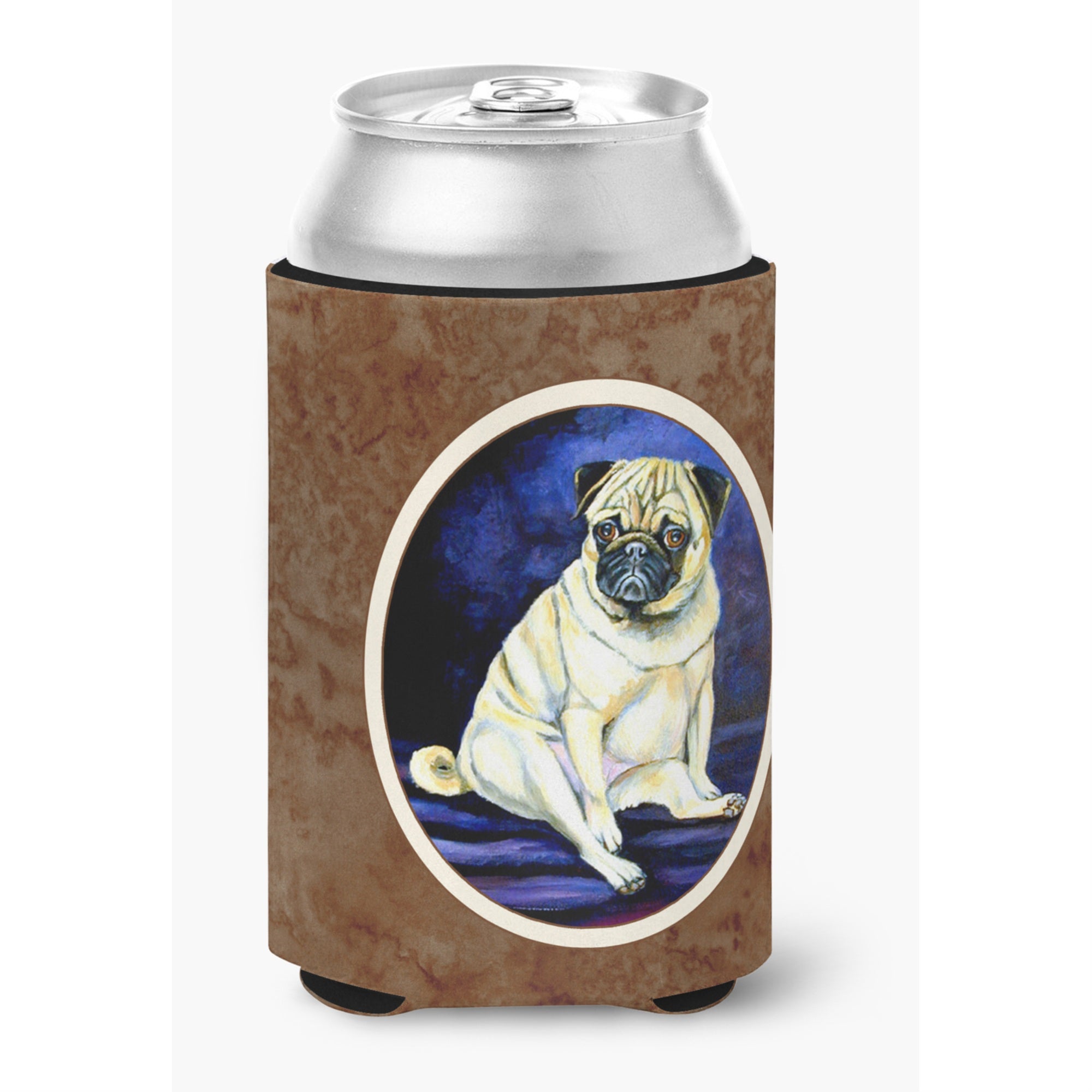 Carolines Treasures 7026CC Fawn Pug Penny For Your Thoughts Can Or Bottle Hugger Multicolor