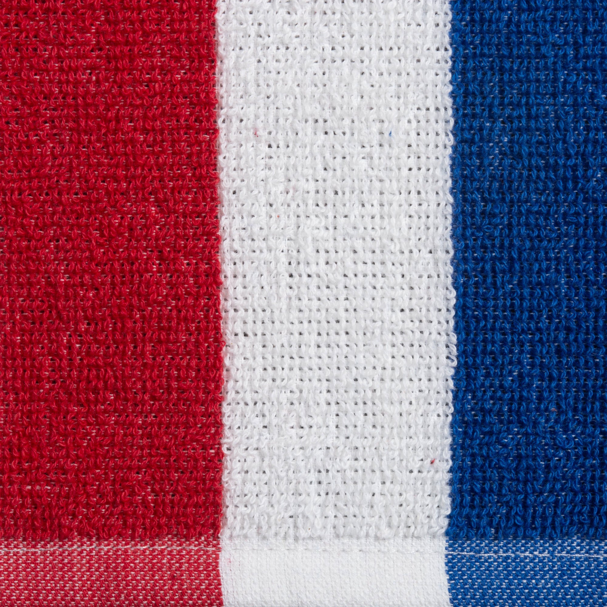 J&M Red  White and Blue Stripe Lounge Chair Beach Towel With Top Fitted Pocket 26x82