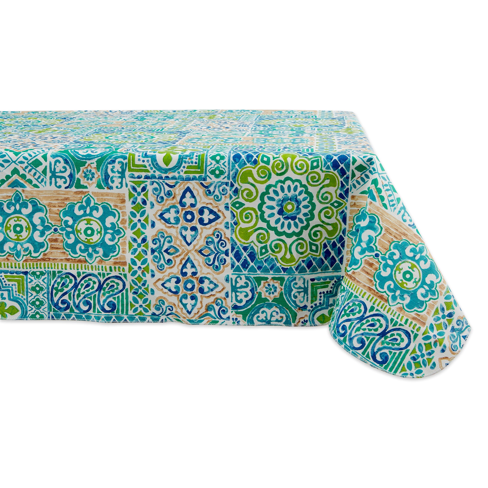 J&M Spanish Tile Vinyl Tablecloth 60X102