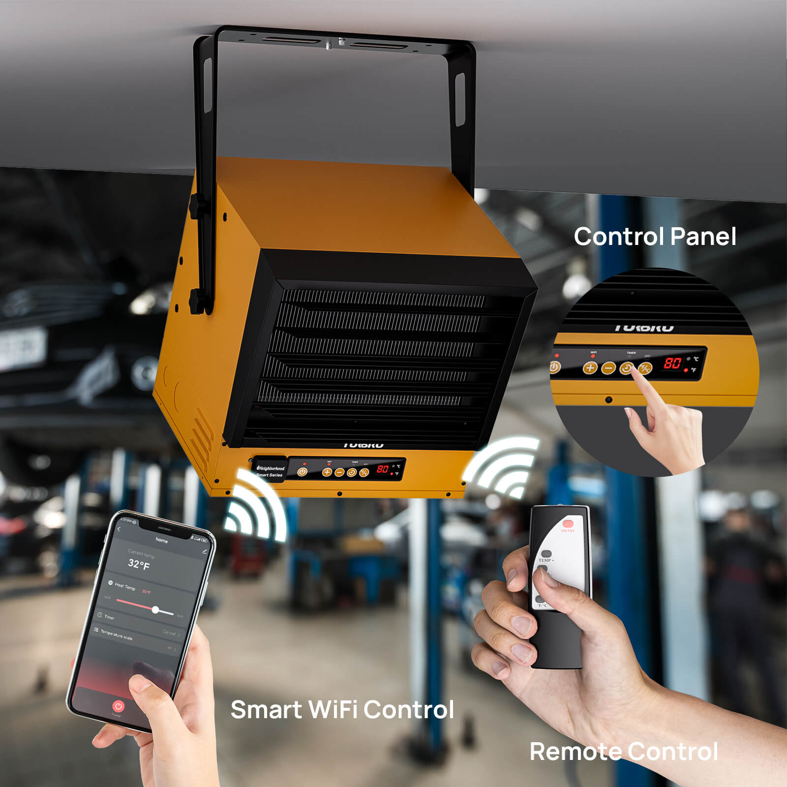 (Open Box) Neighborhood GH10K & GH15K Smart Garage Heater - WiFi Enable