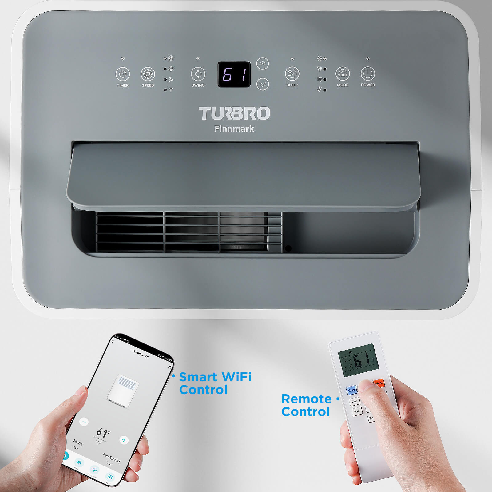 Finnmark 14,000 BTU Smart Portable Air Conditioner