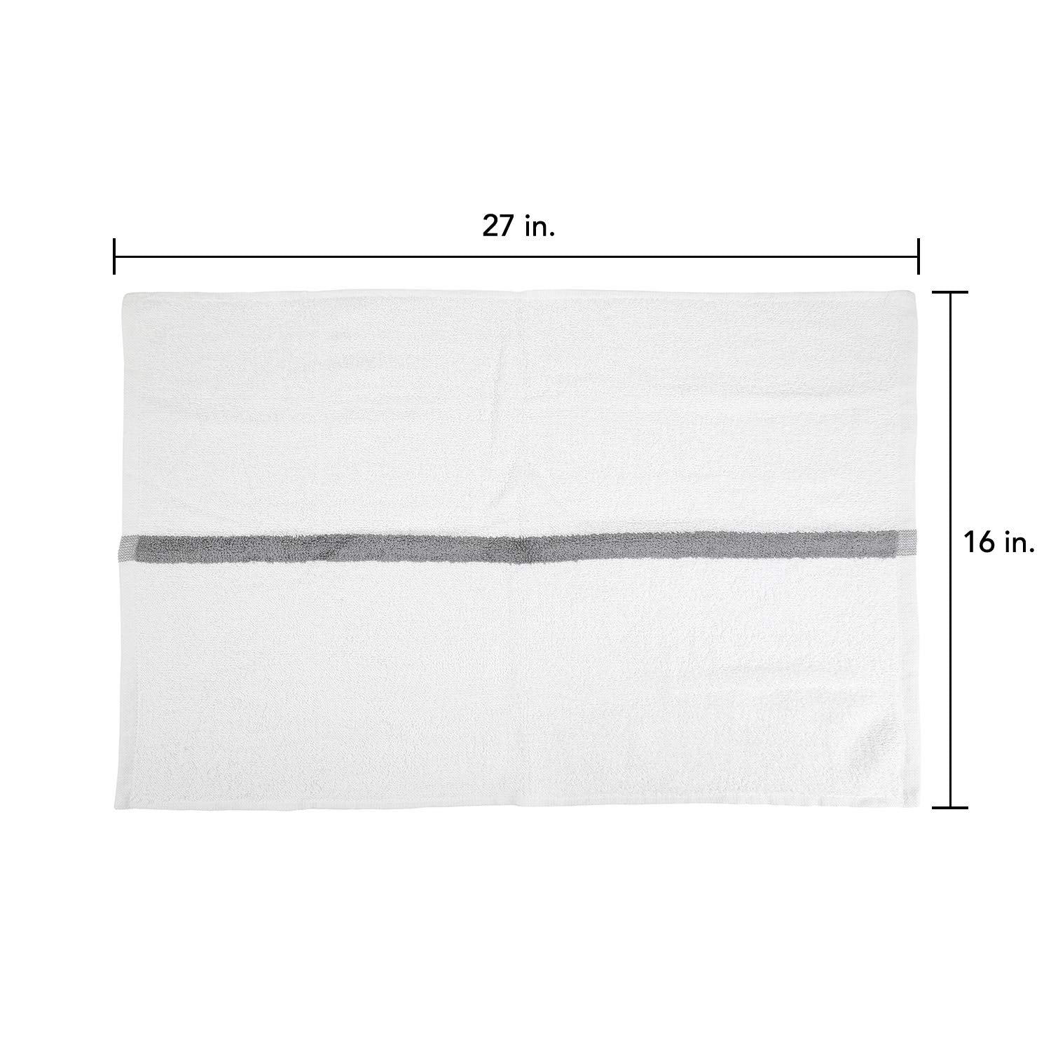 Arkwright White Hand Gym Towels - Pack Of 12 - Bulk 100% Cotton Soft Quick Dry Sweat Absorbent Hotel Quality Towels For Workout,