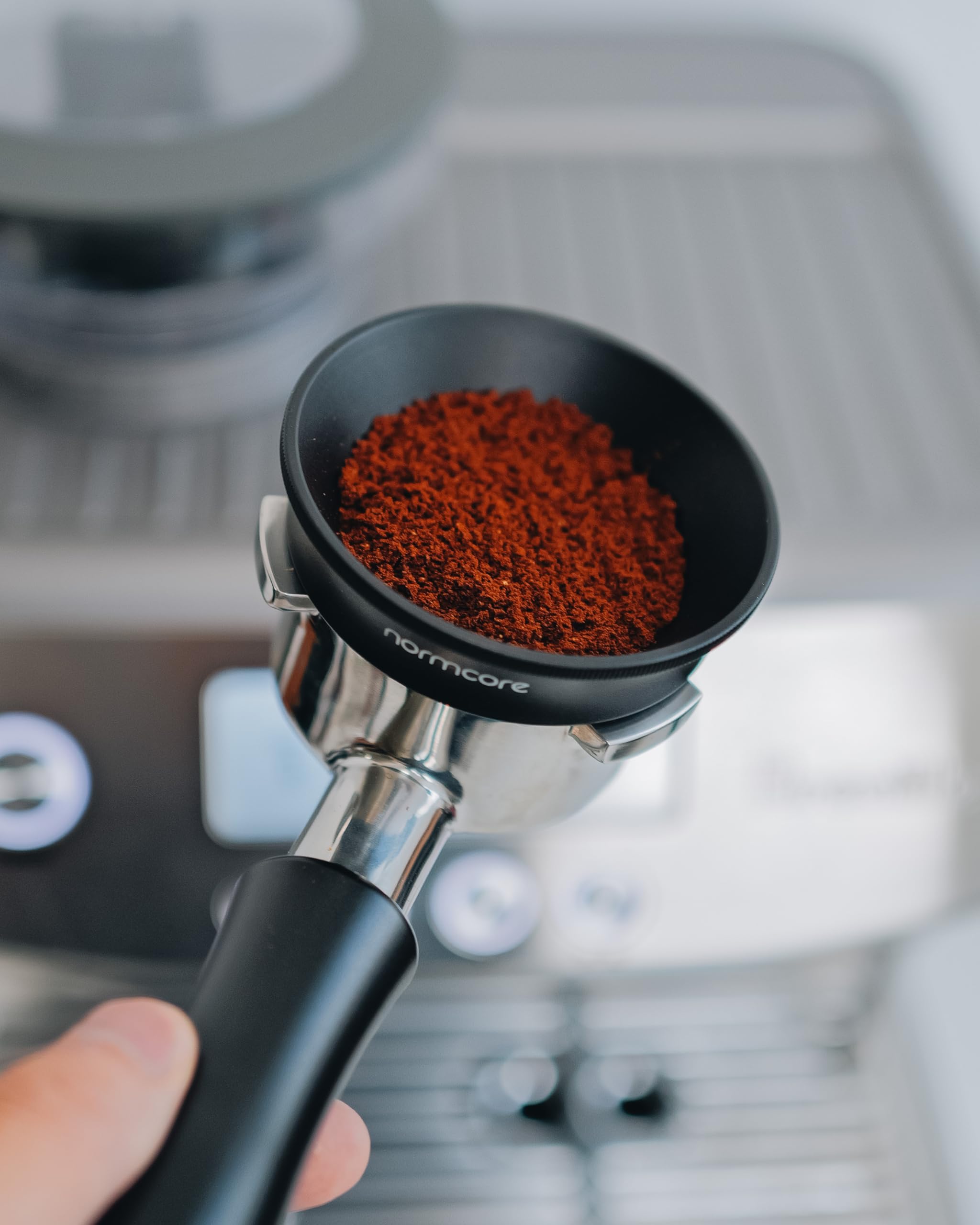 Normcore 54Mm Magnetic Dosing Funnel V2 - Espresso Coffee Dosing Ring - 18Mm Anodized Aluminum With 8 Neodymium Magnets Fits 54M