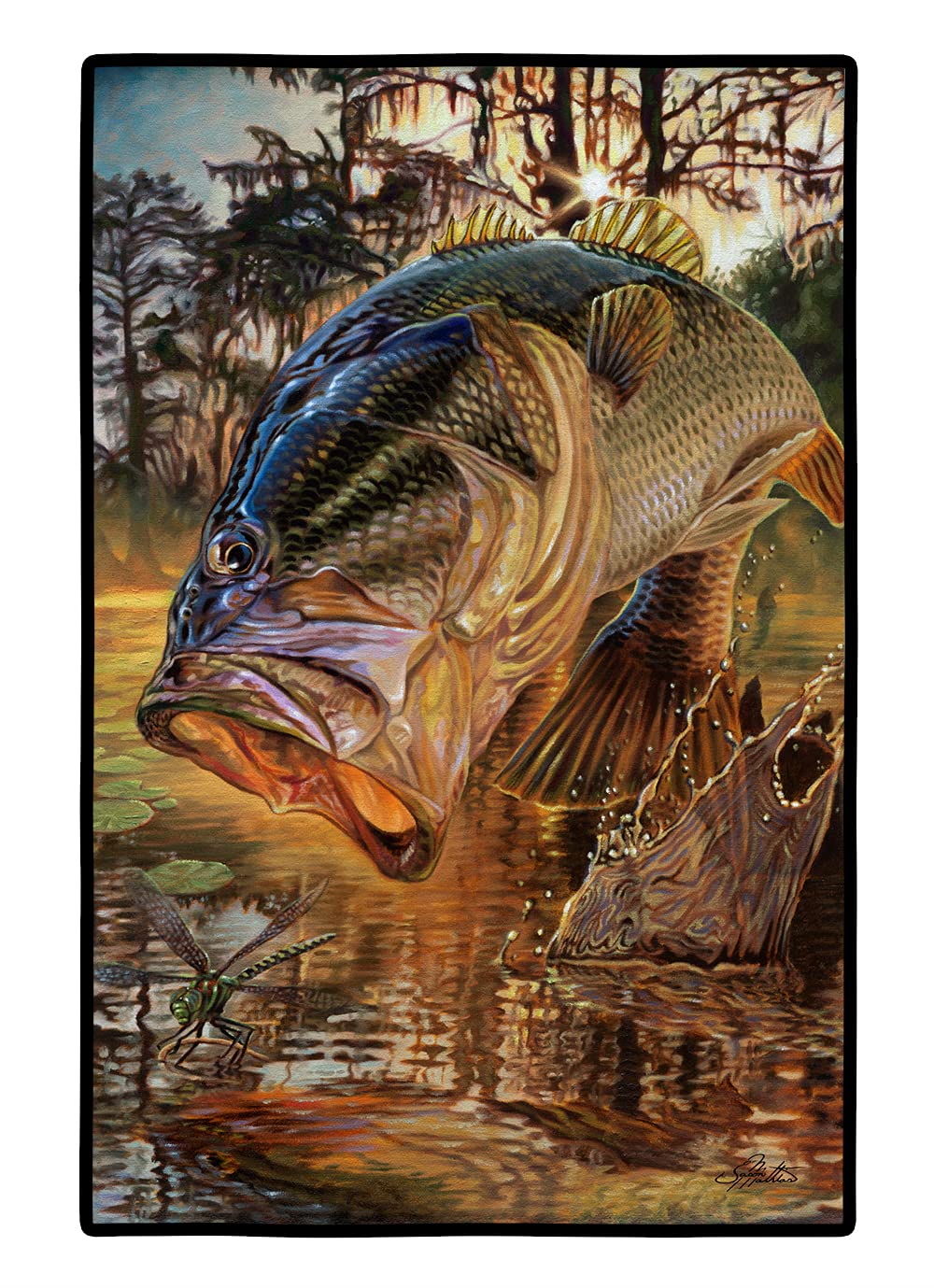 Dragon Slayer Largemouth Bass Indoor or Outdoor Mat 24x36 JMA2002JMAT