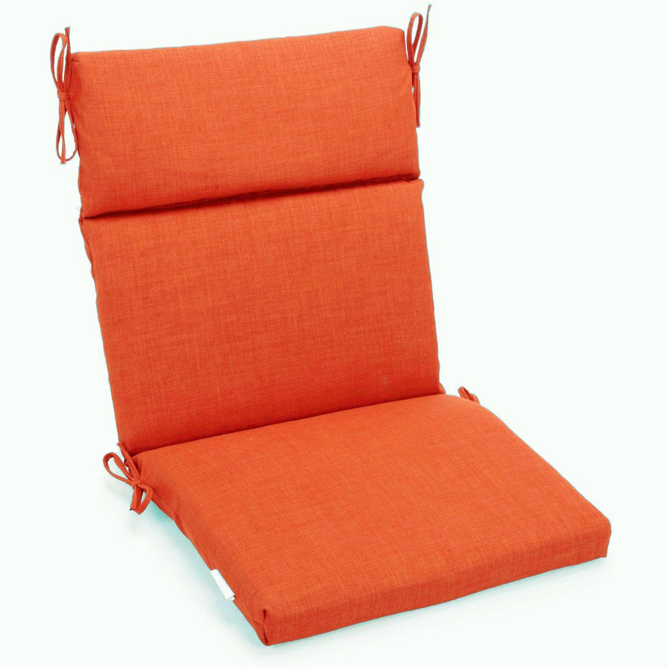 Blazing Needles Indoor/Outdoor Seat/Back Chair Cushion, 20 x 42, Tangerine Dream