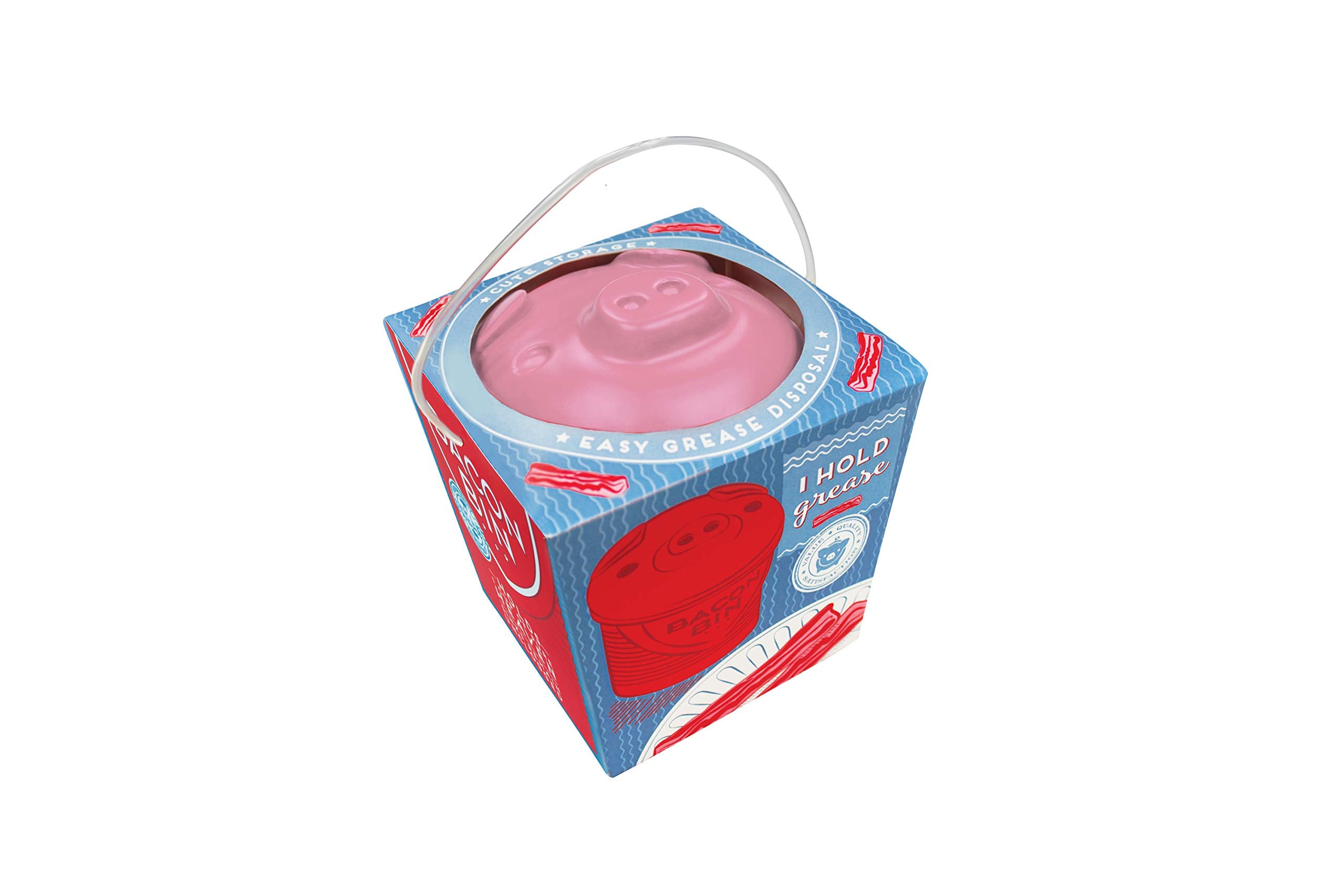 Talisman Bacon Bin Grease Holder, Silicone, Pink