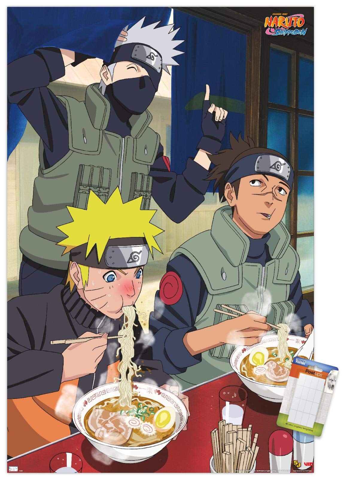Trends International Naruto Shippuden - Food Wall Poster, 22.375'' X 34'', Poster & Mount Bundle