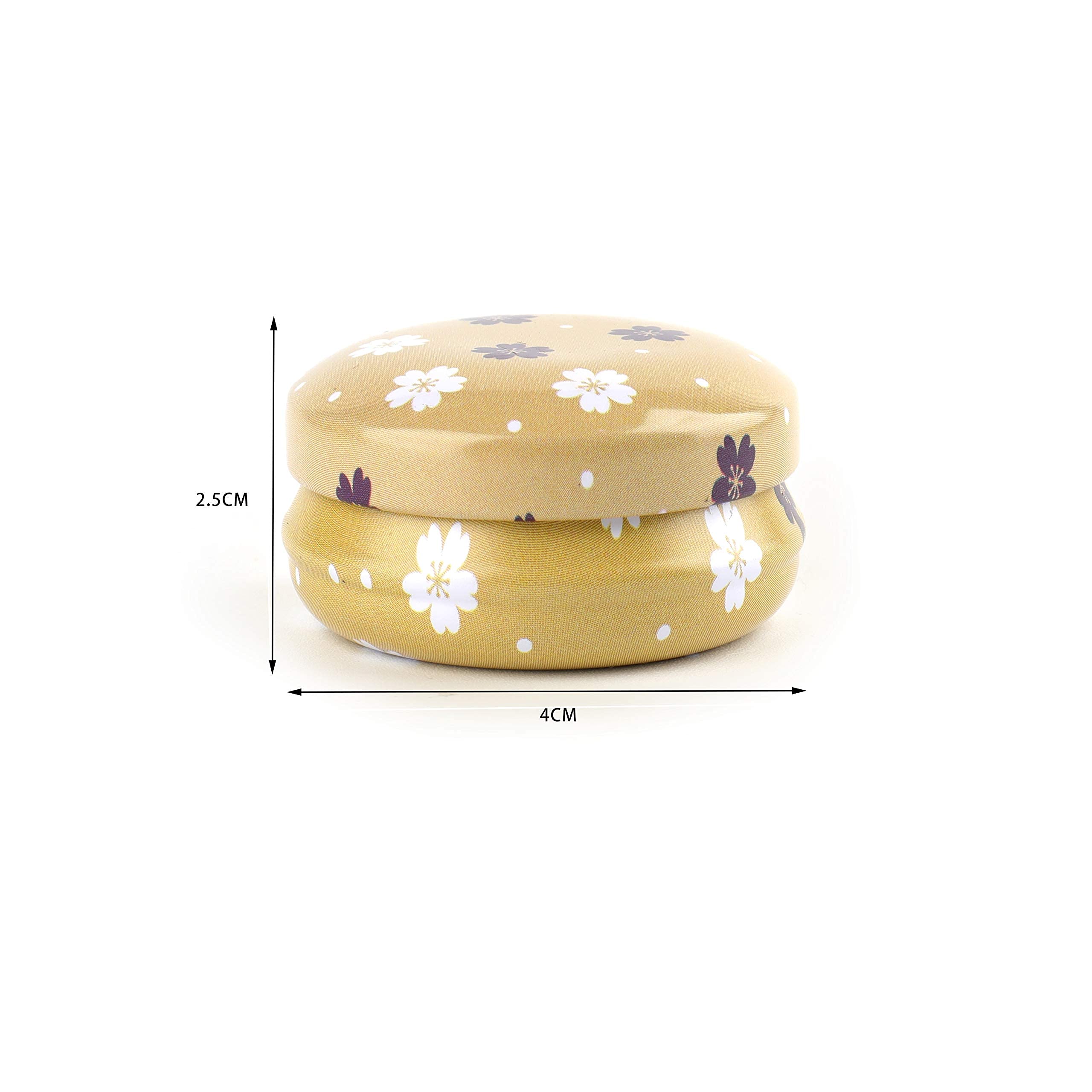 Rarapop 12 Pack Round Empty Tins Box Candle Jars, Flower Mini Travel Tin Cans, 20Ml Refillable Container Bottle For Candle, Lip