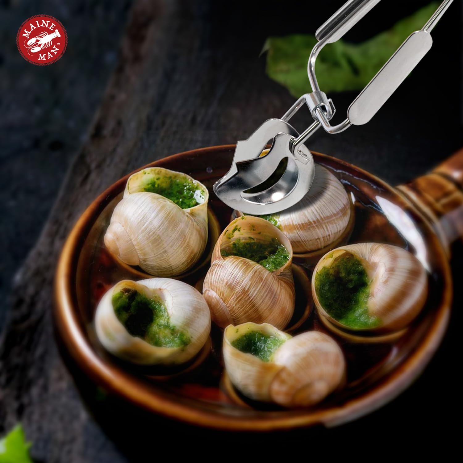 Maine Man Escargot Snail Dining Tongs, 18/8 Stainless Steel