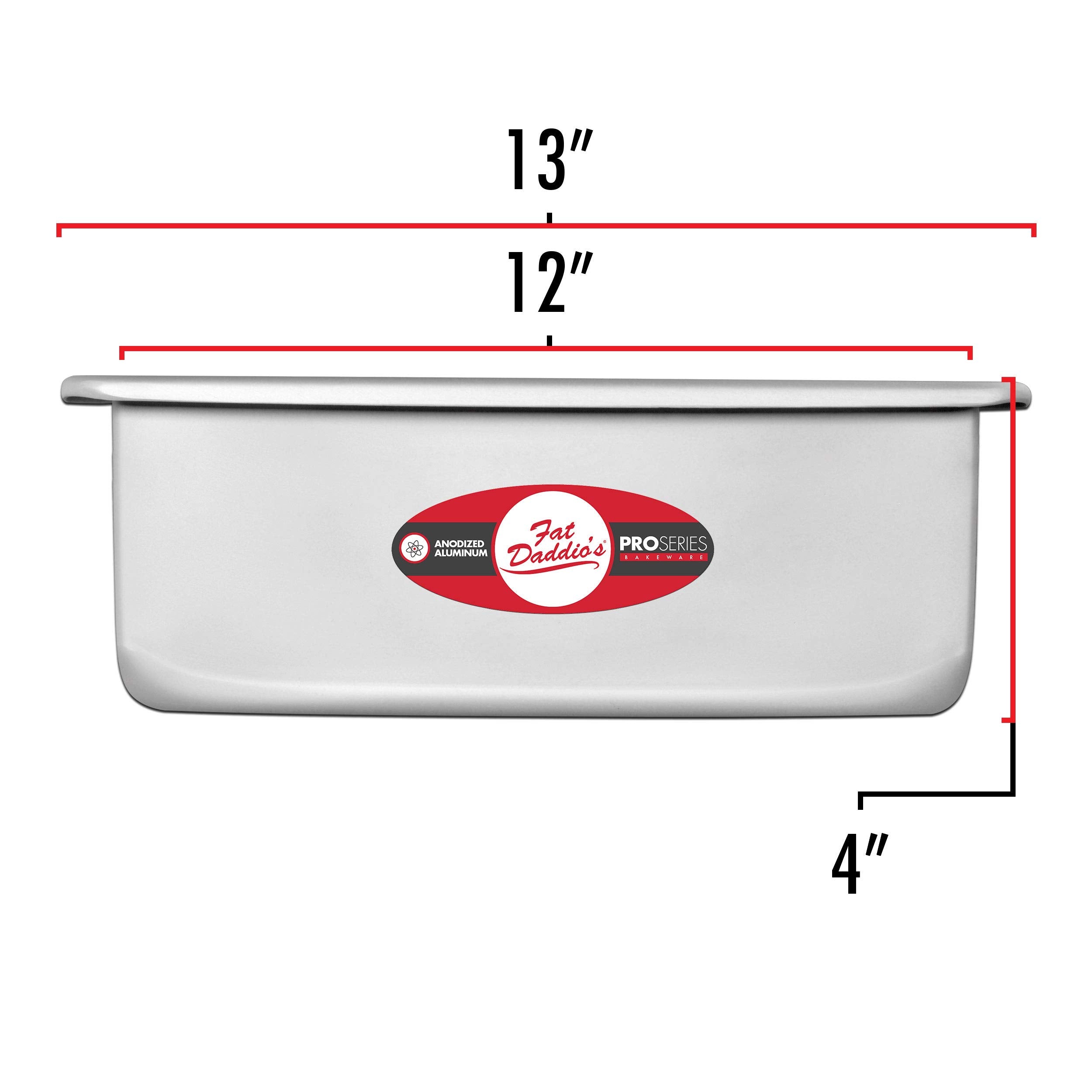 Fat Daddio'S Pob-12184 Anodized Aluminum Sheet Cake Pan, 12 X 18 X 4 Inch