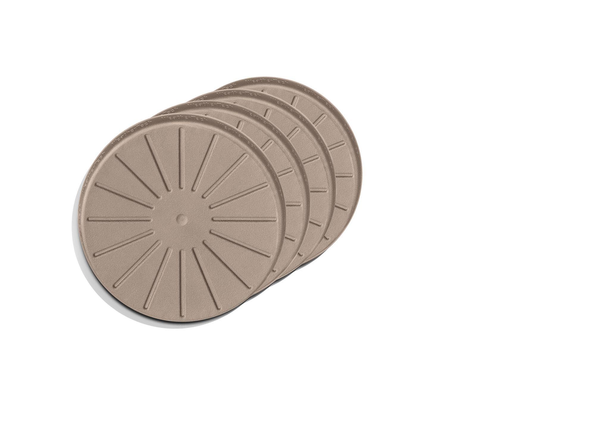 Weathertech 6'' Drink Coasters For Home Surfaces, Anti-Skid, No-Slip Knibs - Set Of 4, Tan - (8A6Csttn)