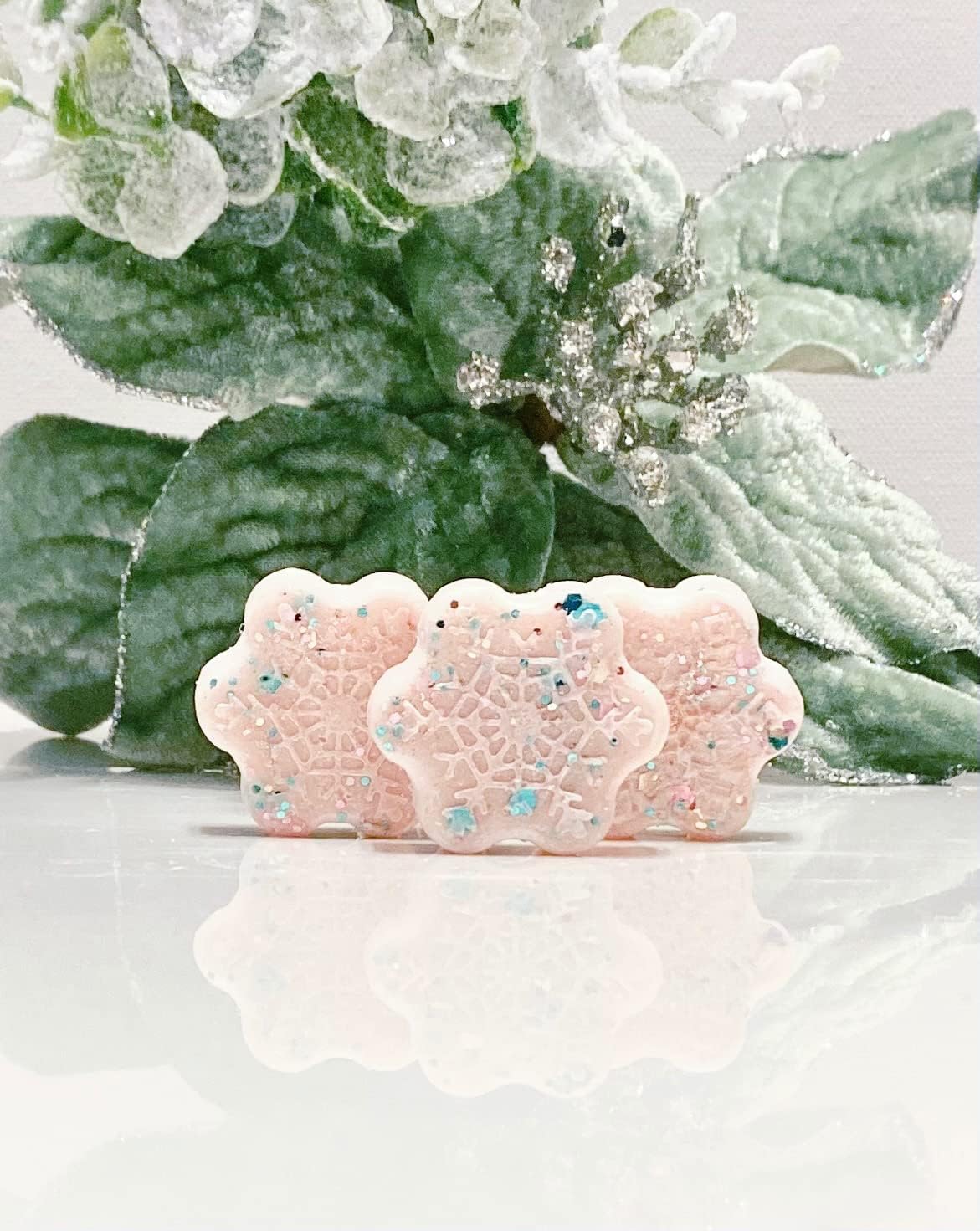 Set Of 3 Holiday Christmas Shaped Silicone Ice Cube Soap Making Trays/Molds - Gingerbread Men/Candy Canes, Snowflakes & Christma