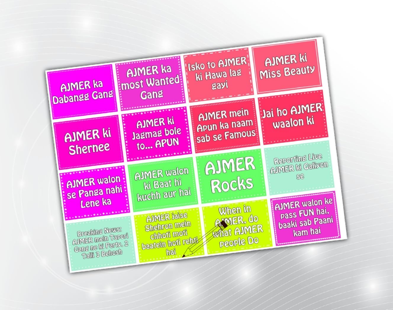 PartyStuff Props  AJMER City Speech Bubbles (16 Piece)