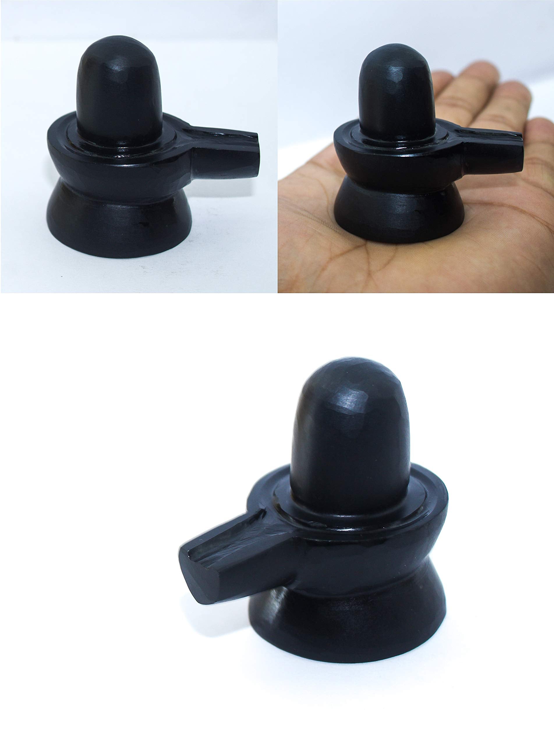 Gangtarang Shaligram Shivling | From Nepal Gandaki River | Carved On Shaligram Stone, Black (100G)