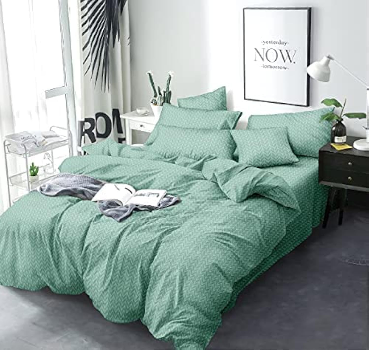 Morado Glace Cotton Single Bed Quilt Cover/Duvet Cover/Rajai Cover/Blanket Cover With Zipper (60X90 Inch, Blue)