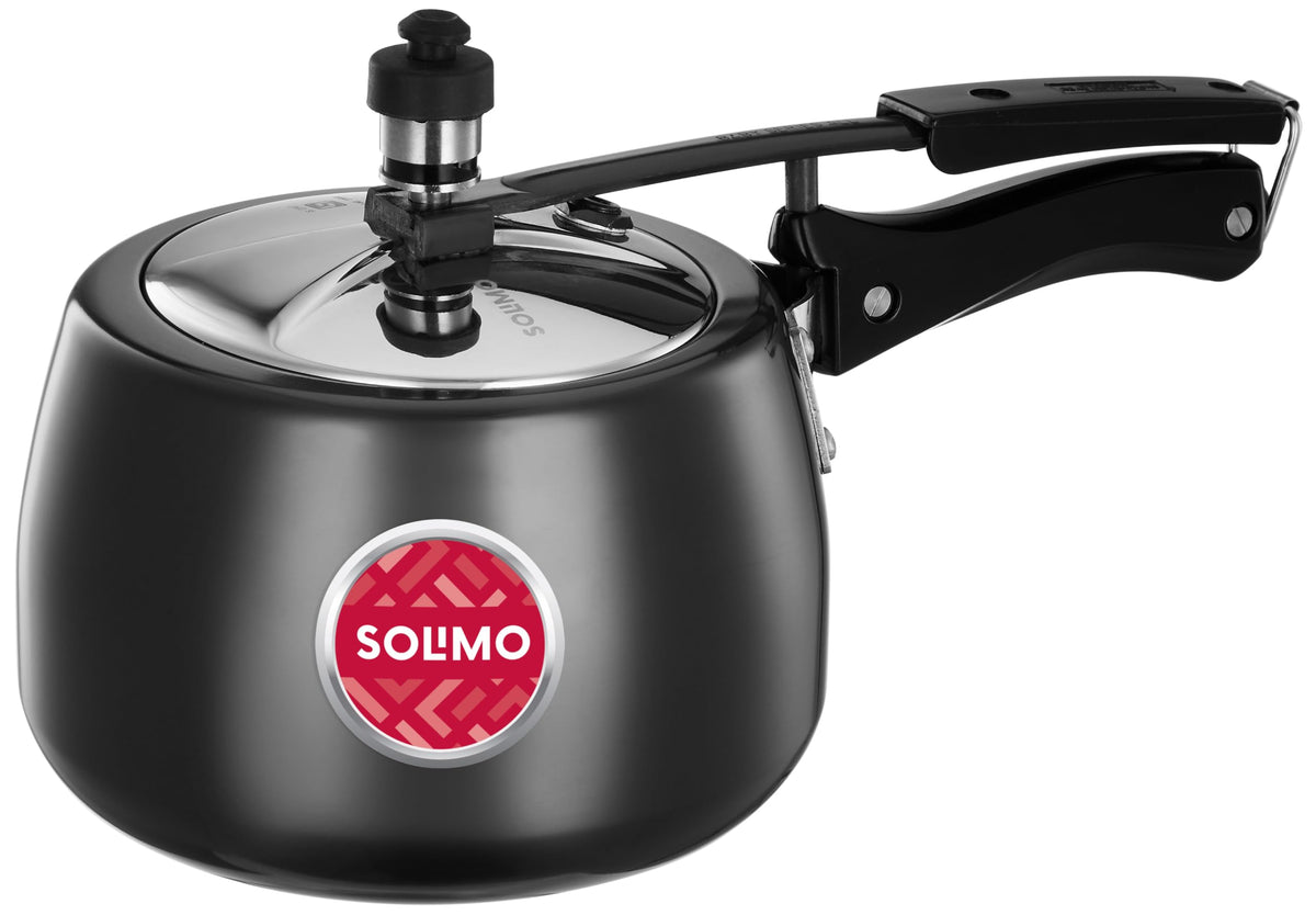 Amazon Brand - Solimo Hard Anodised Pressure Cooker With Stainless Ste ...