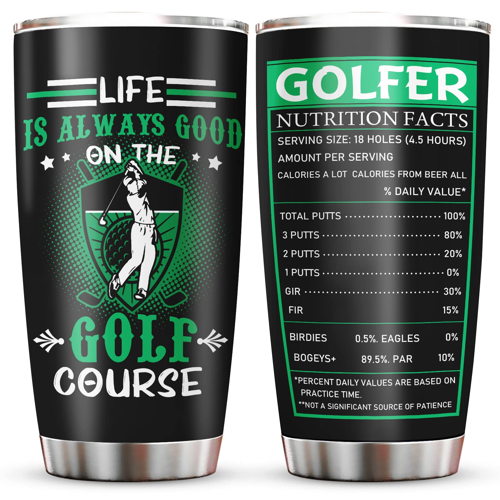 Jevuta Golf Gifts For Men & Women, Fathers Day Golfing gift, 20oz Stainless Steel Tumbler for Dad, Birthday Present For Golf Lov