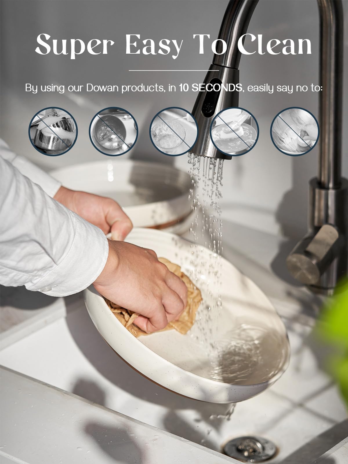 Dowan 9.75'' Pasta Bowls, 45 Oz Large Salad Bowls Alabaster White Serving Bowls For Dinner Wide And Shallow Bowls Set Of 4 Dishw