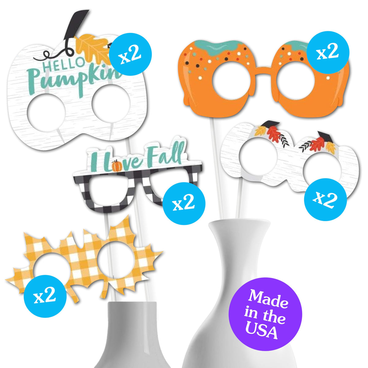 Big Dot Of Happiness Happy Fall Truck - Fall Photo Booth Props - Fall Photo Props - Thanksgiving Photo Props - Pumpkin Patch Pho
