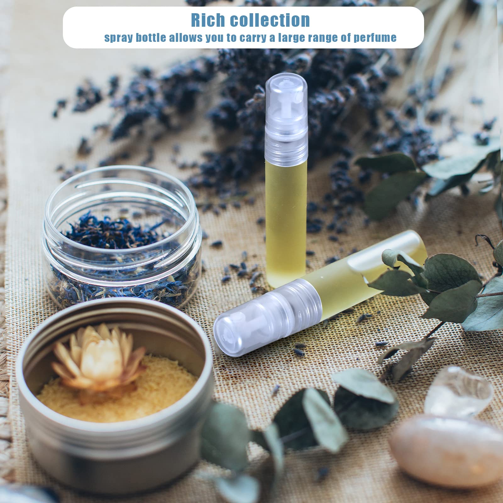 Kinbom 5Pcs Perfume Atomizers Refillable, Plastic Spray Bottles For Travel Mister Empty Spritzer Bottles For Hair Face Plants (5