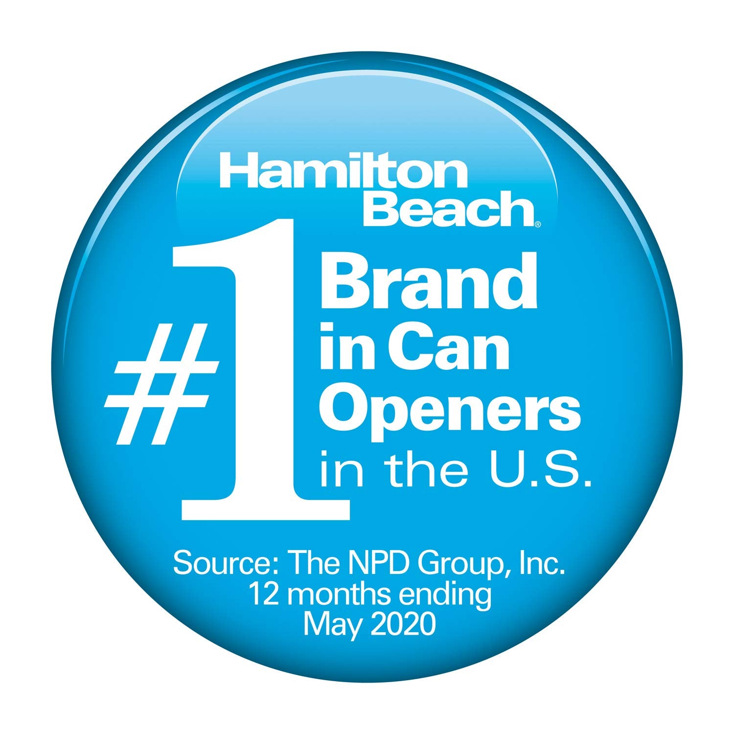 Hamilton Beach (76606Za) Smooth Touch Electric Automatic Can Opener With Easy Push Down Lever, Opens All Standard-Size And Pop-T