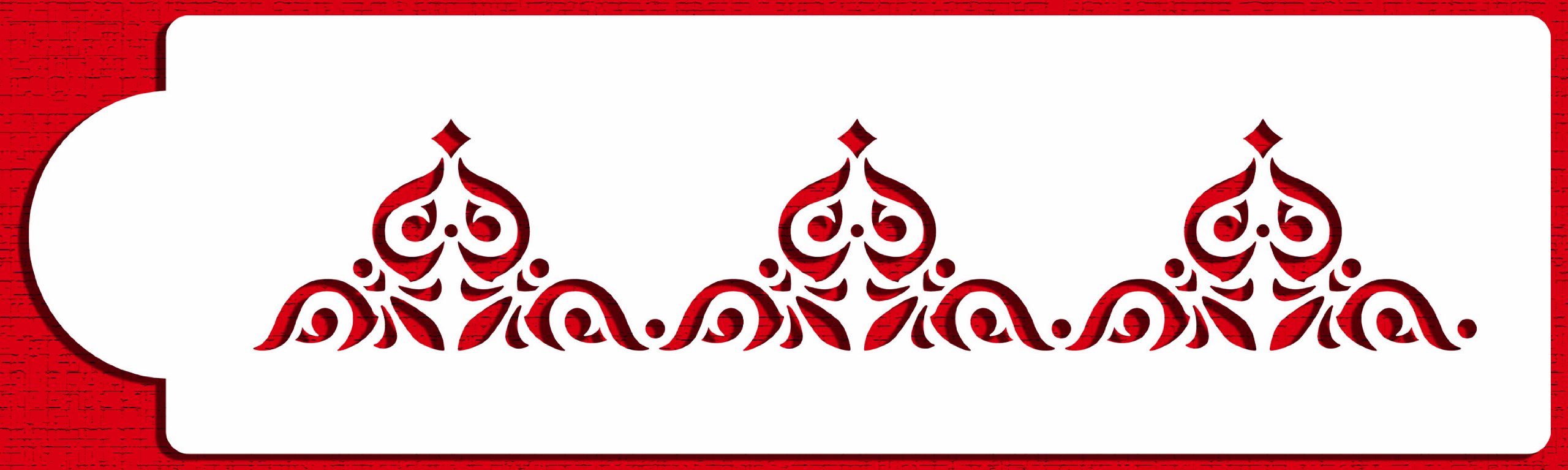 Designer Stencils Mexican Tile Cake Stencil Tier 1, Beige/Semi-Transparent