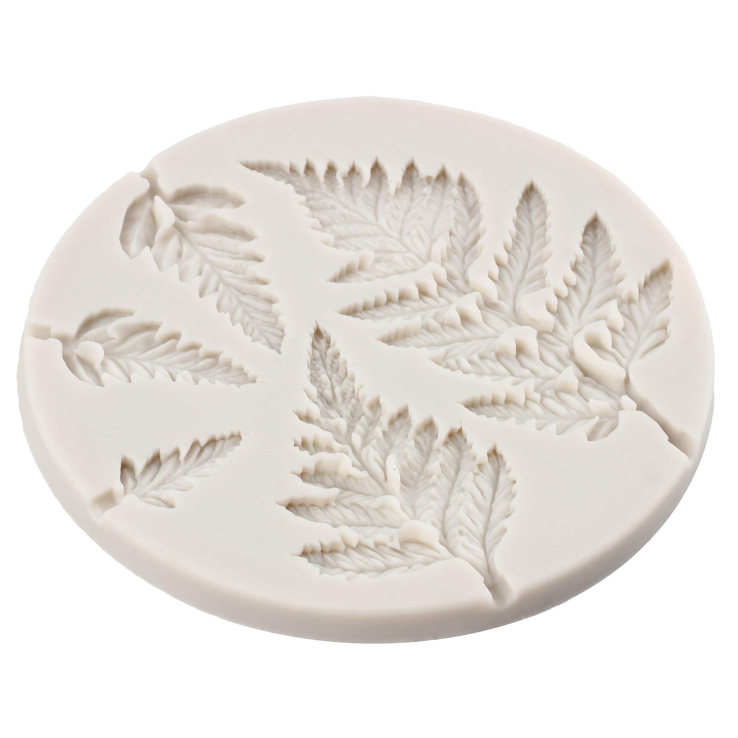 Rfghac Tree Leaf Silicone Mold Fern Leaves Fondant Molds Fern Mold For Cake Decorating Cupcake Topper Candy Chocolate Gum Paste