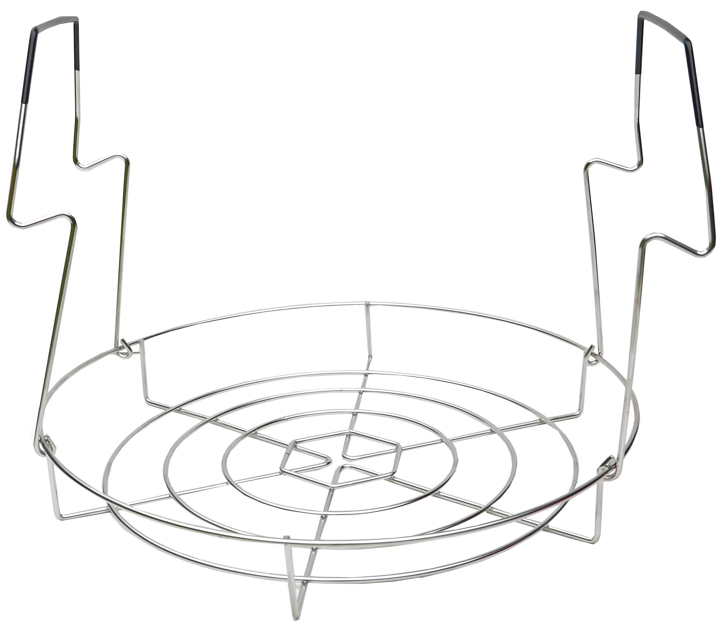 Blimber Stainless Steel Canning Rack, Contoured Comfort Grip Handles Rack, Non-Rusting Rack - Canning Becomes Easy, Fun And Safe