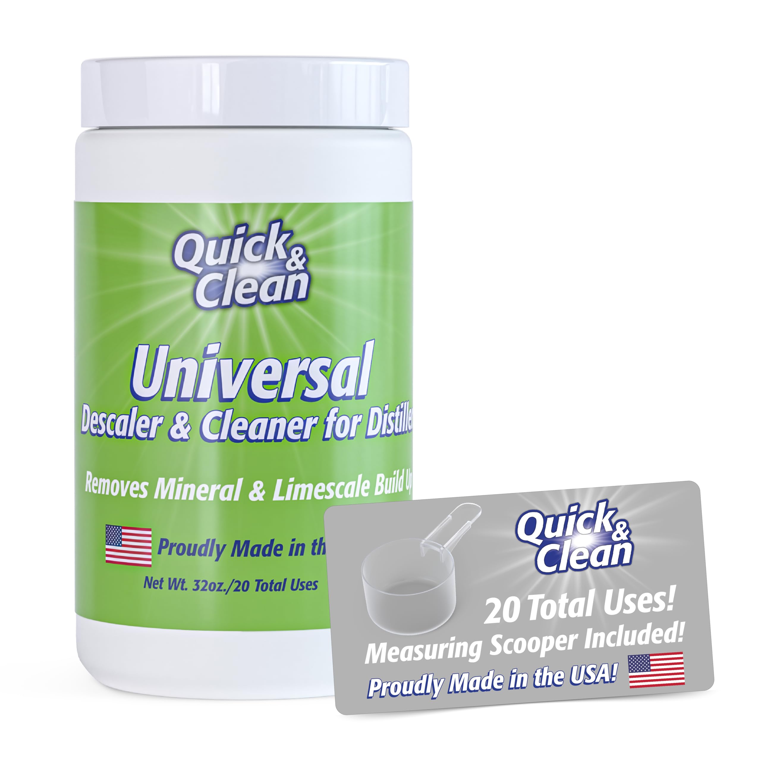 Quick & Clean Universal Descaler - 2Lbs - Made In The Usa - Granule Descaling Powder For Distilling Machines & More - Removes Mi
